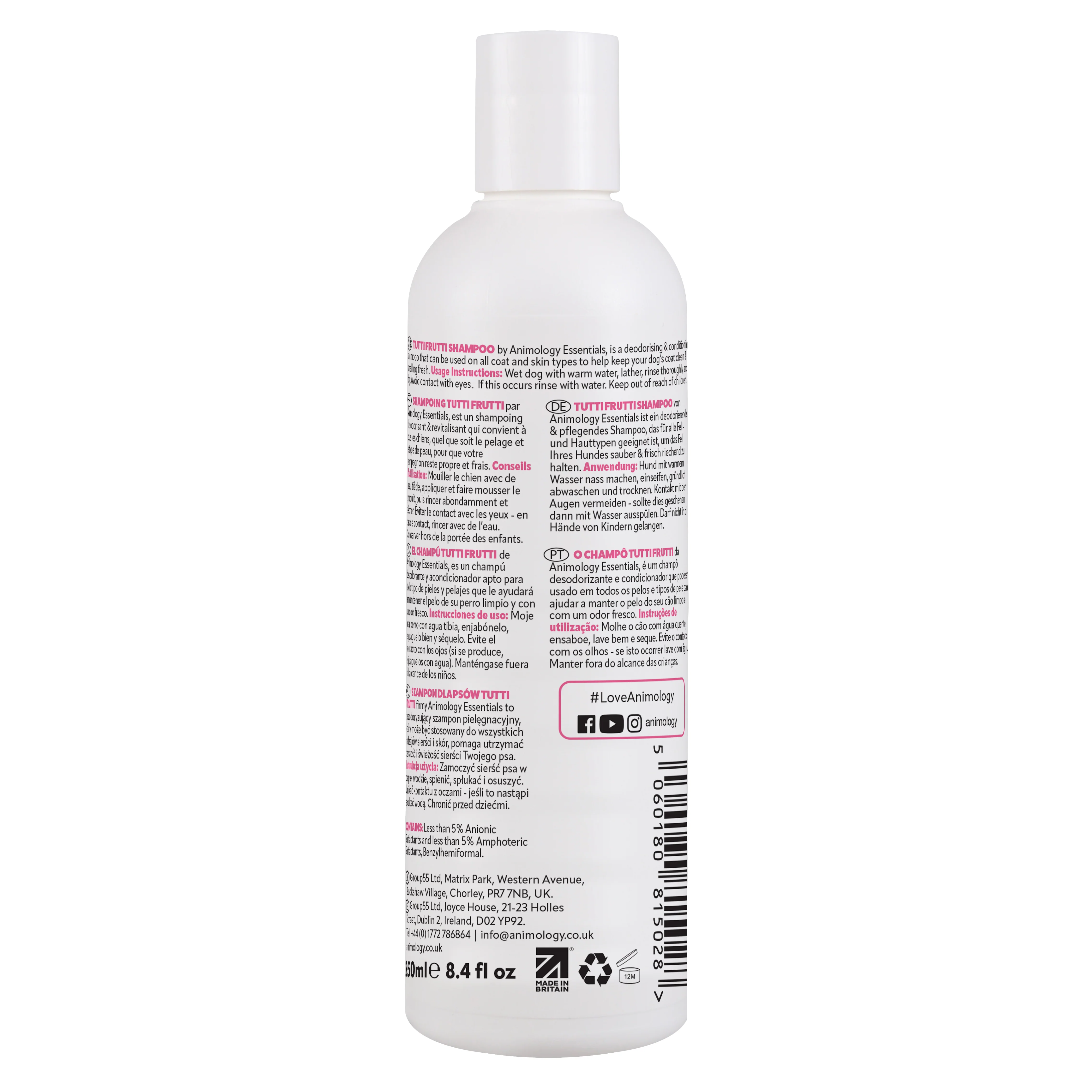 Animology Essentials Tutti Frutti Shampoo (250ml/500ml) - Image 2