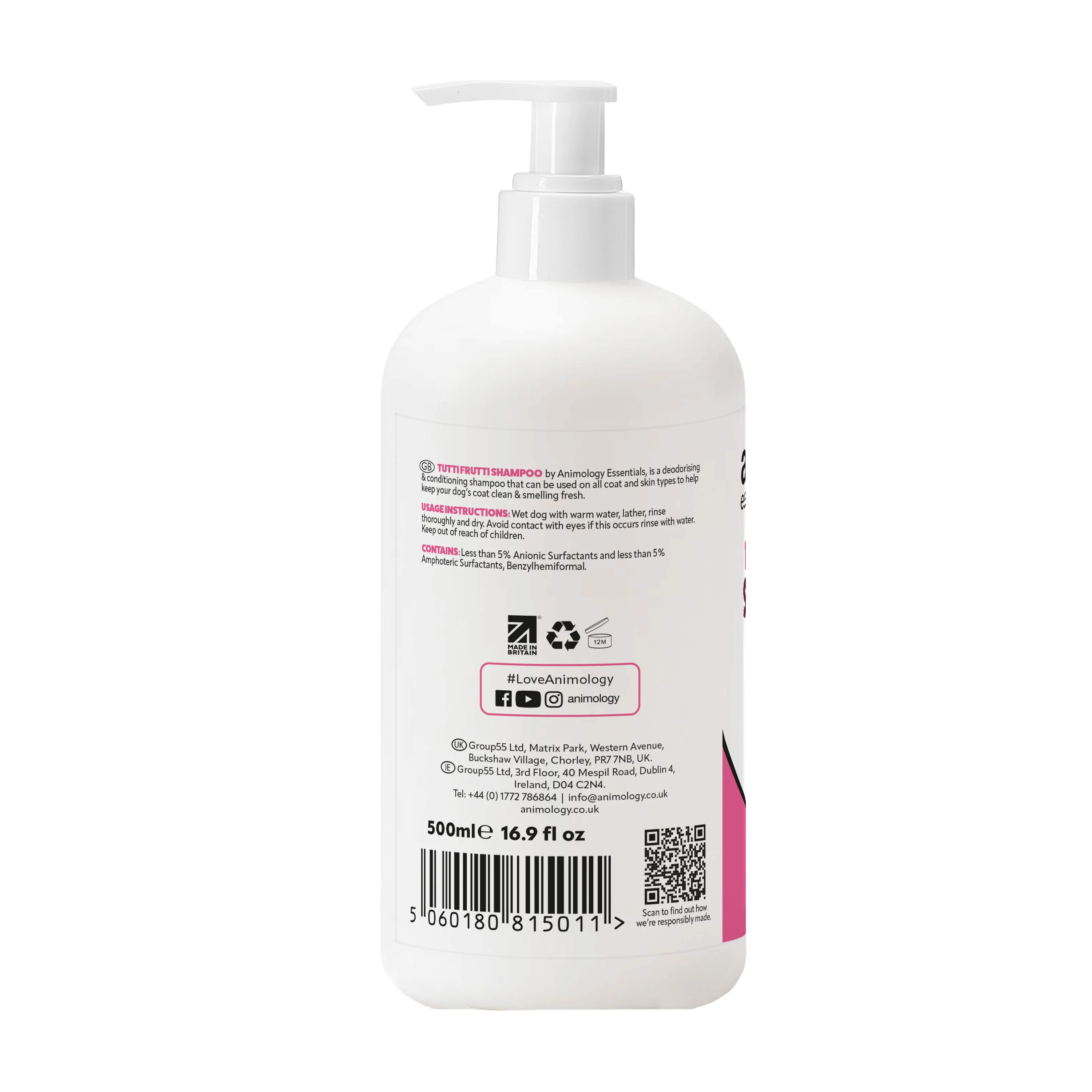 Animology Essentials Tutti Frutti Shampoo (250ml/500ml) - Image 4