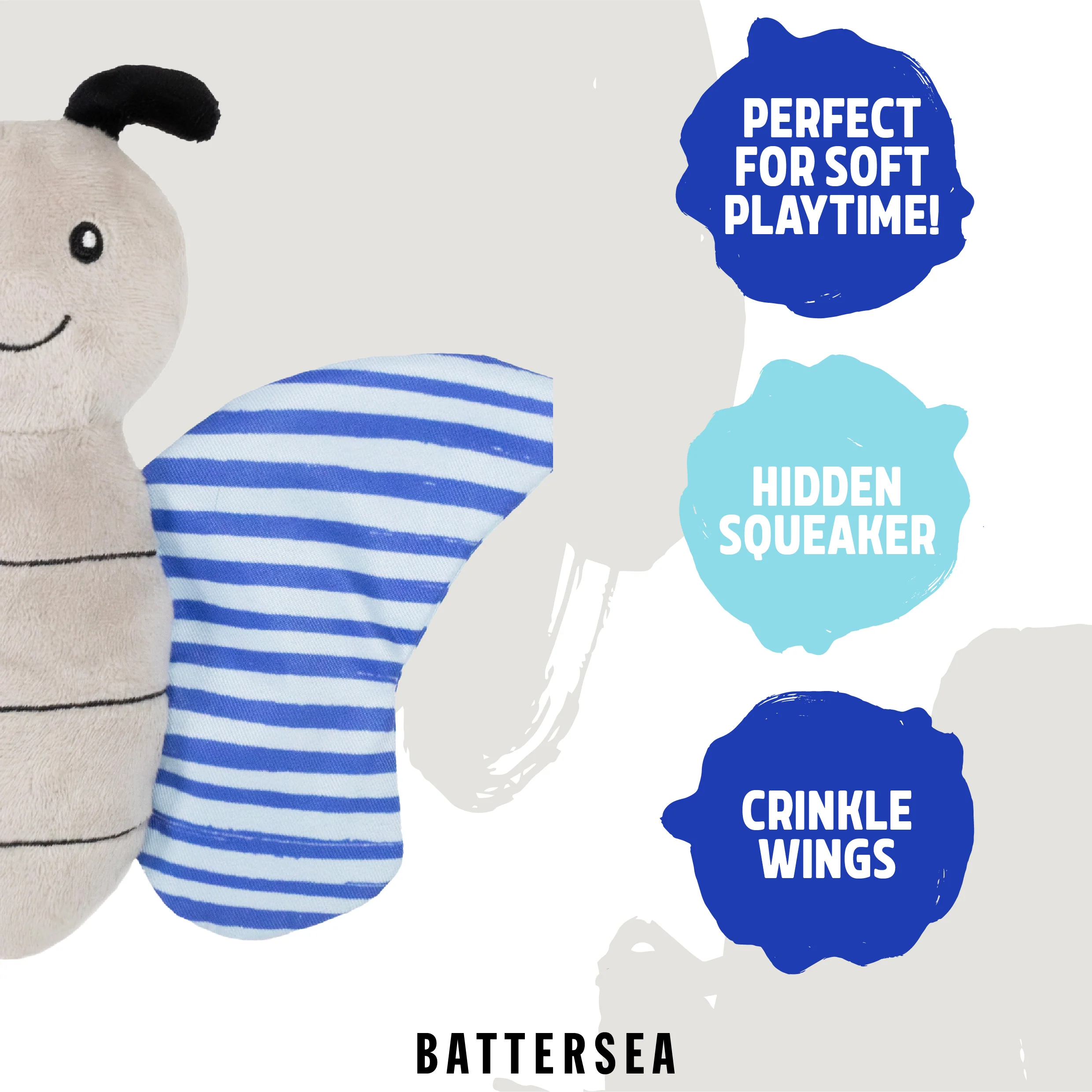 Battersea Crinkle Butterfly Dog Toy - Image 2