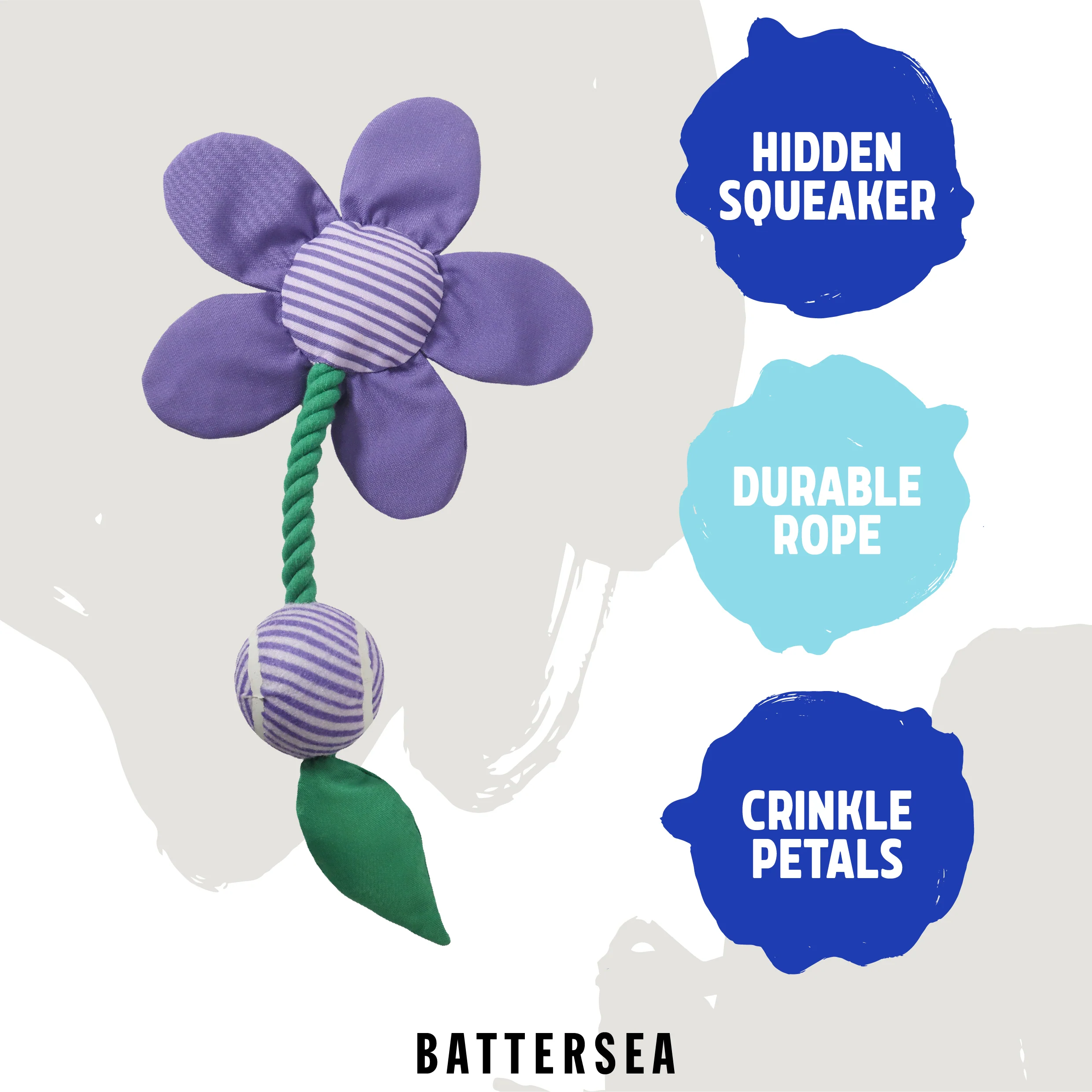 Battersea Flower Tug Dog Toy - Image 2