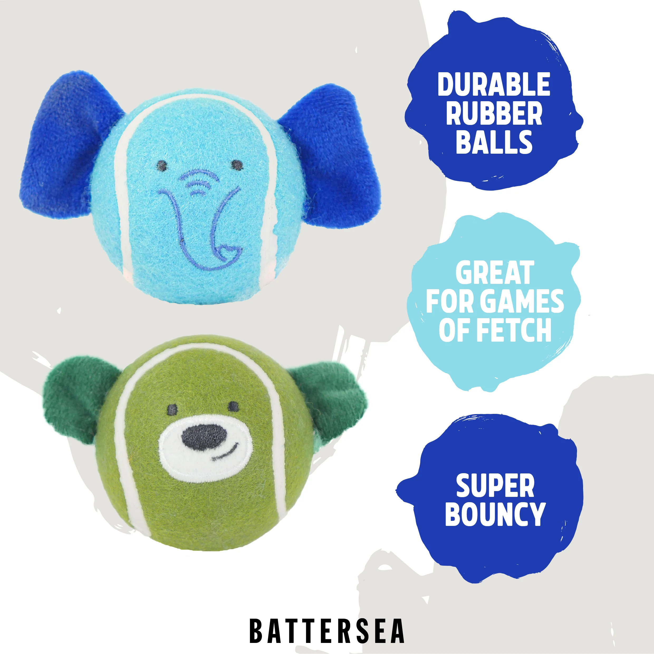 Battersea Rubber Ball Animals Dog Toy 2pc - Image 7