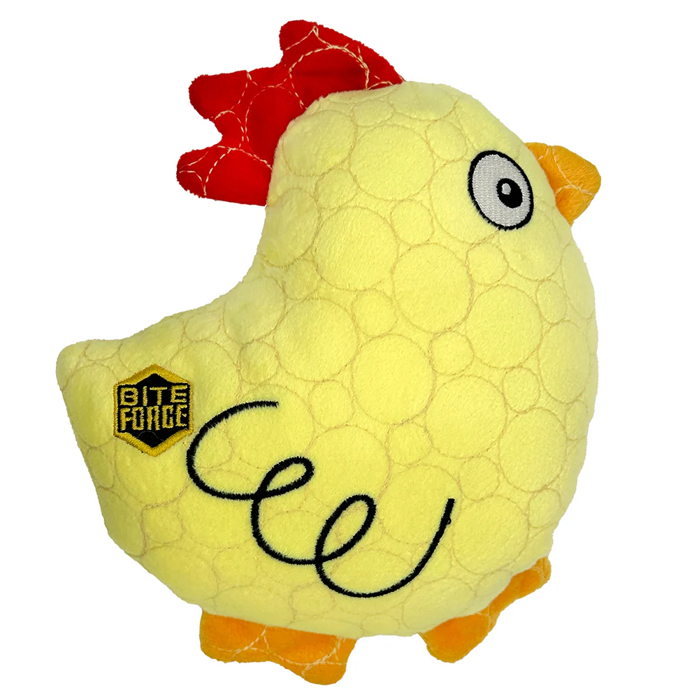 Bite Force Tough Plush Chicken Dog Toy - Image 2