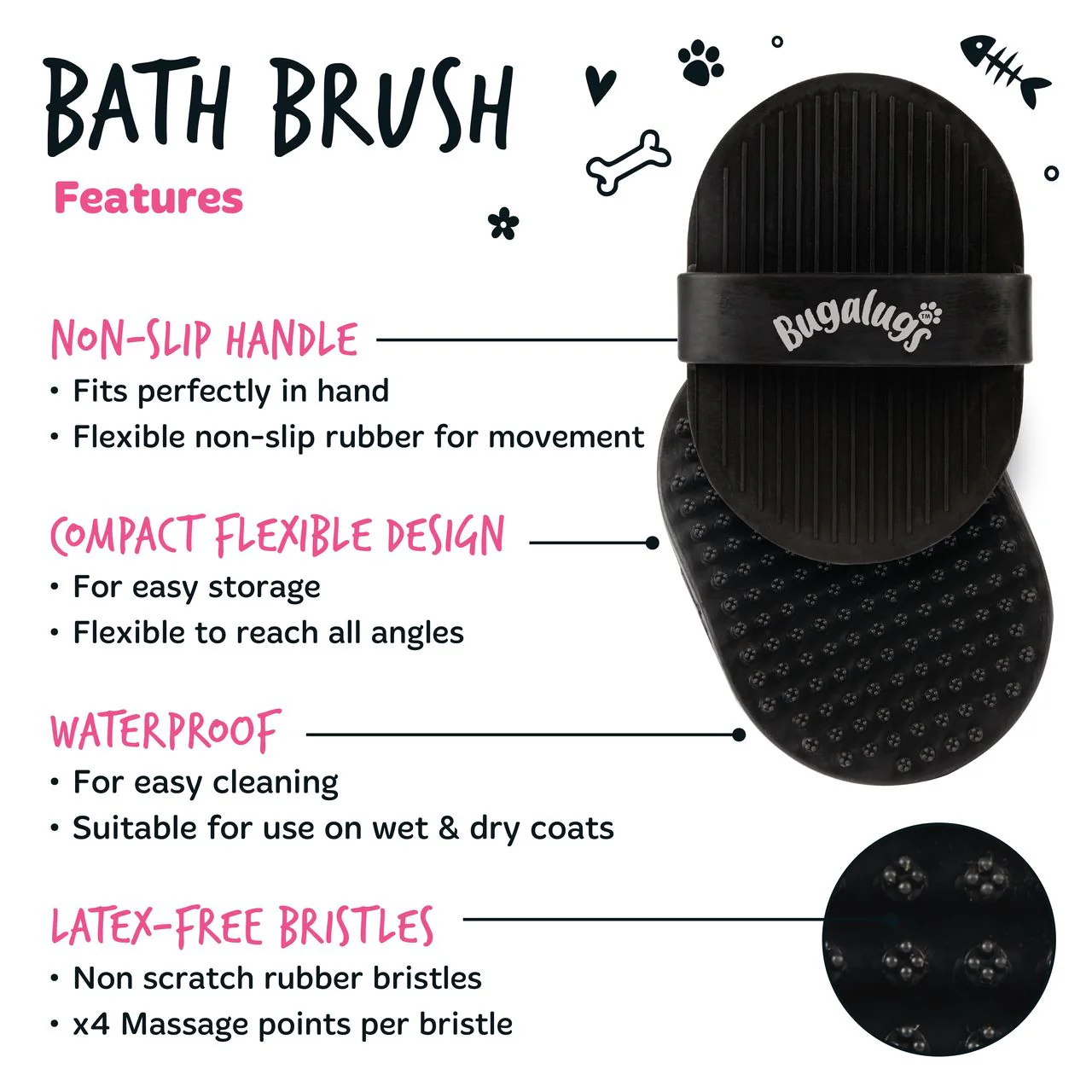 Bugalugs Bath Brush Black - Image 4