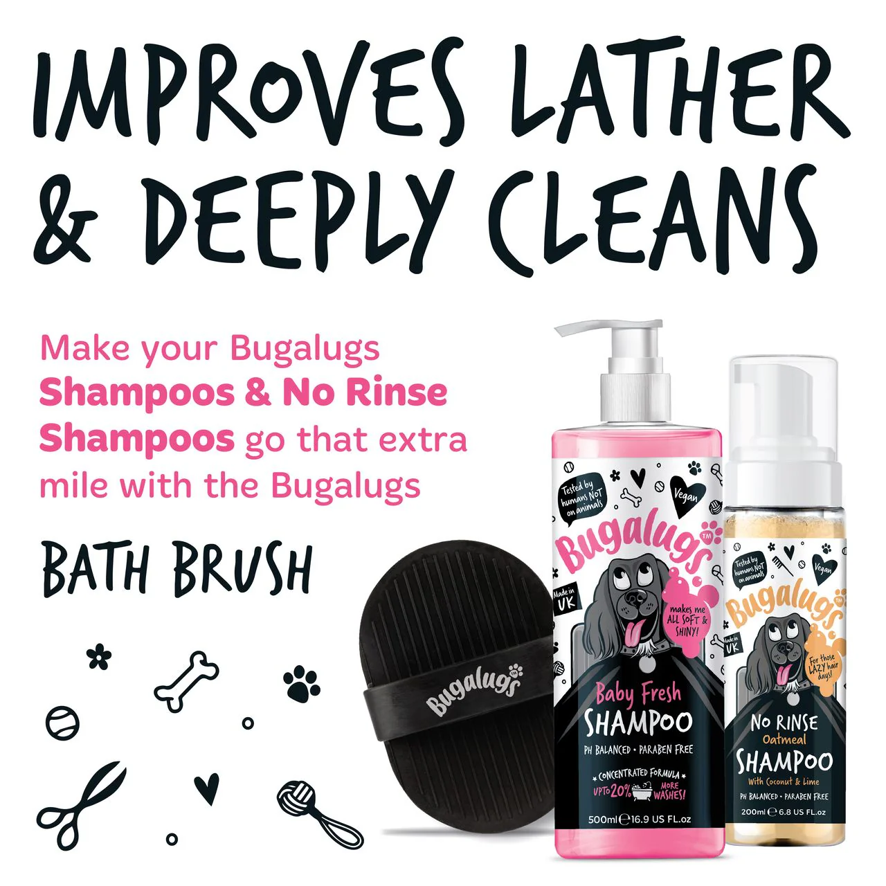 Bugalugs Bath Brush Black - Image 7