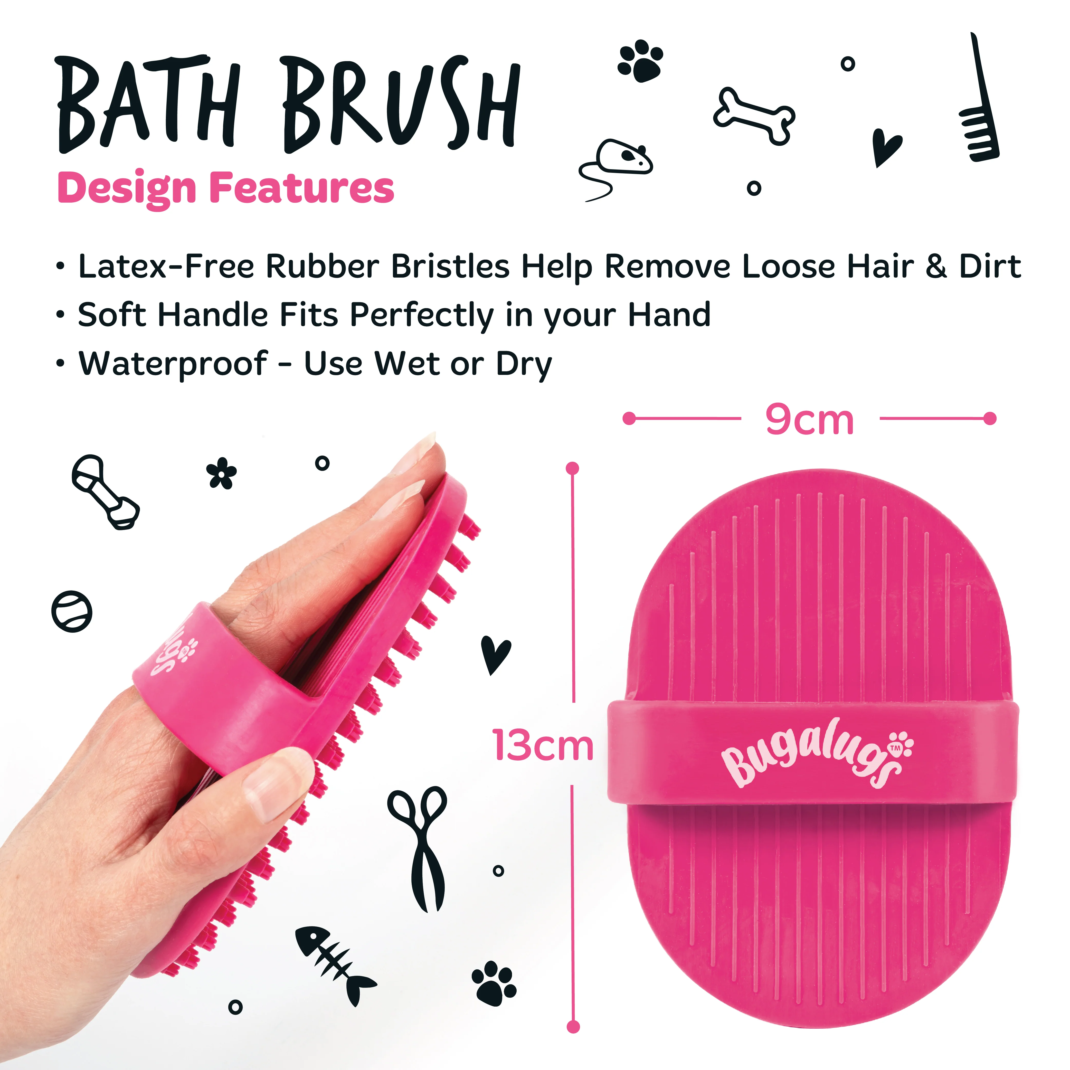 Bugalugs Bath Brush Pink - Image 10