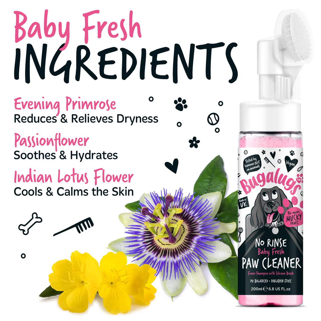 Bugalugs No Rinse Paw Cleaner Baby Fresh - Image 5