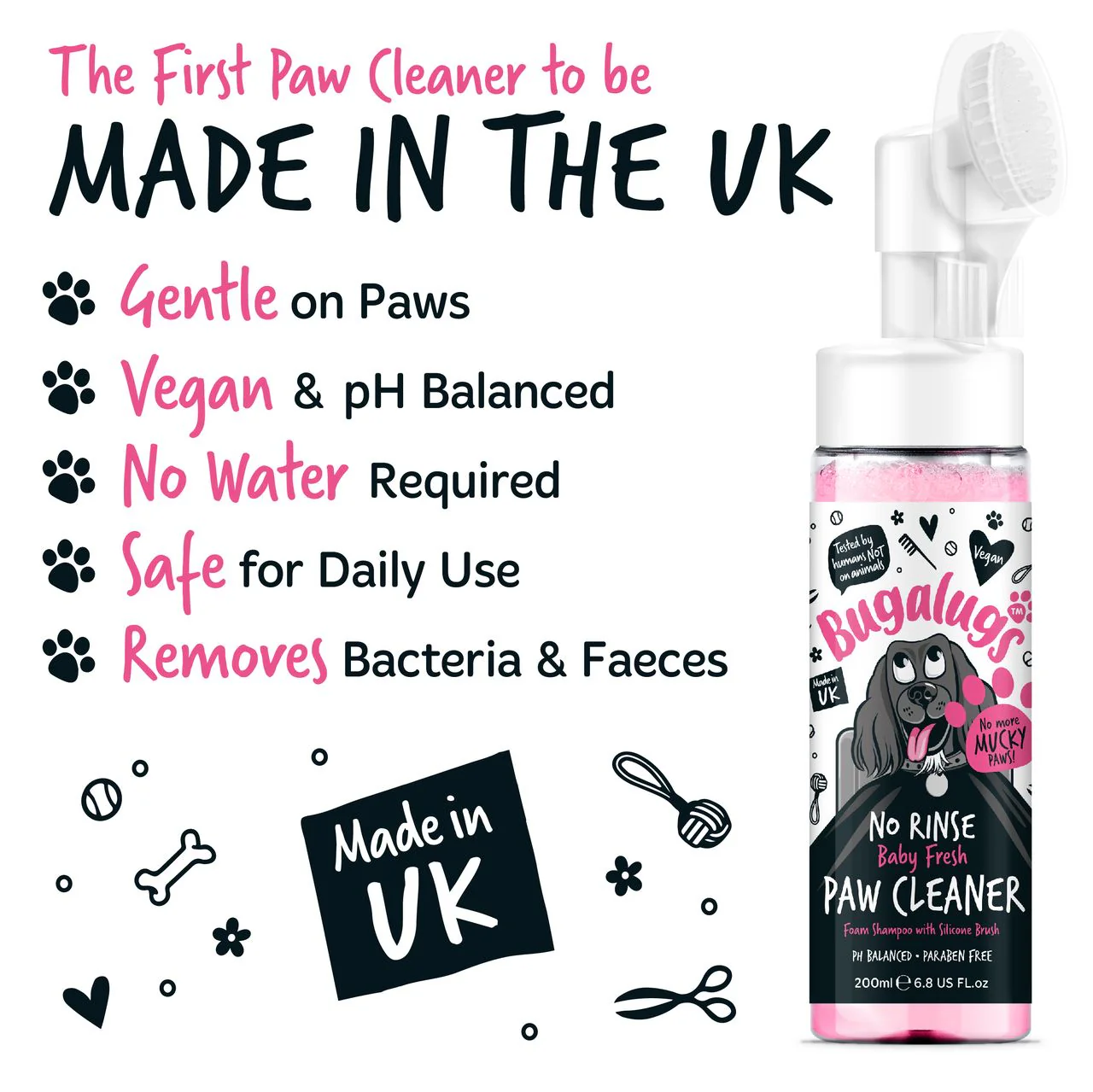 Bugalugs No Rinse Paw Cleaner Baby Fresh - Image 7
