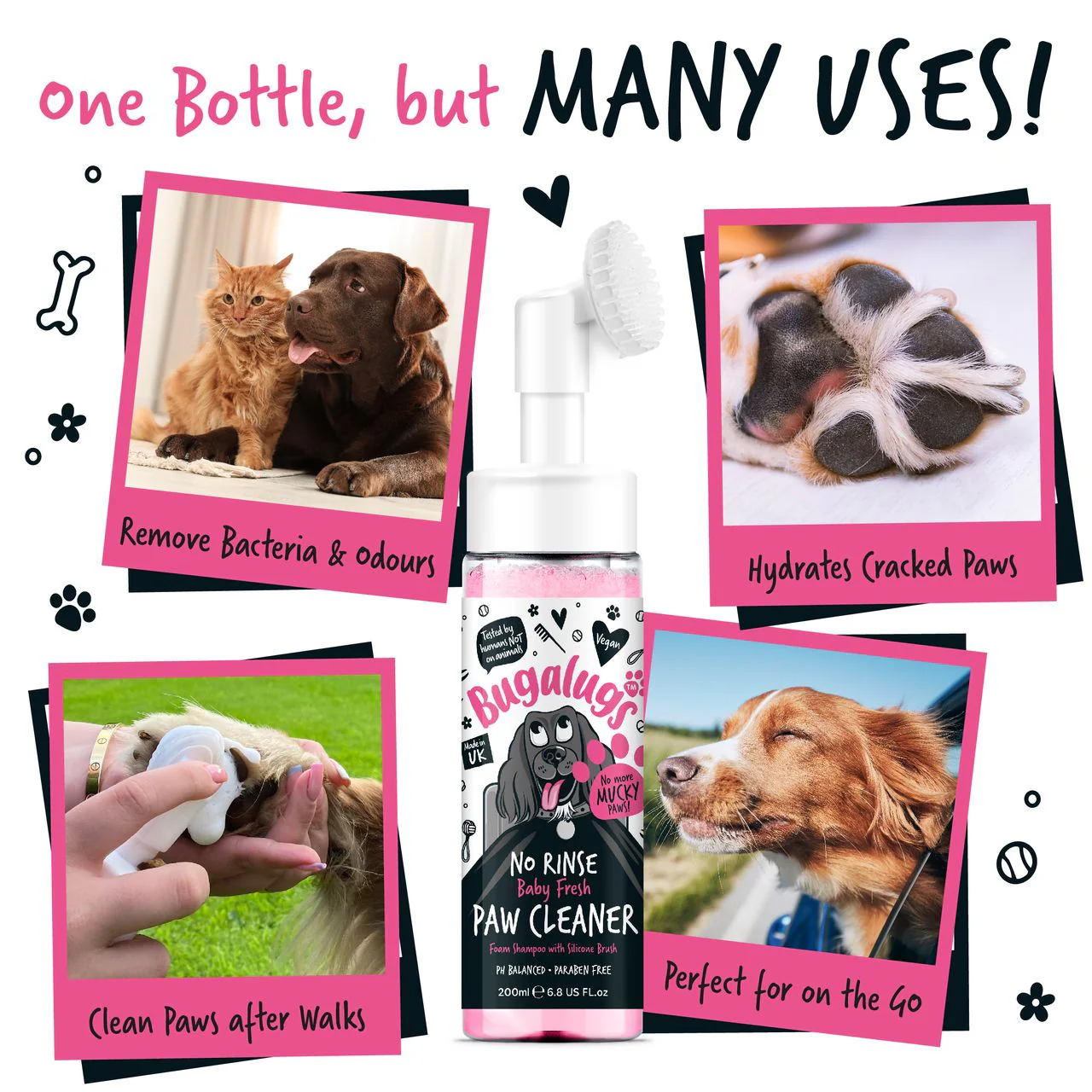 Bugalugs No Rinse Paw Cleaner Baby Fresh - Image 8