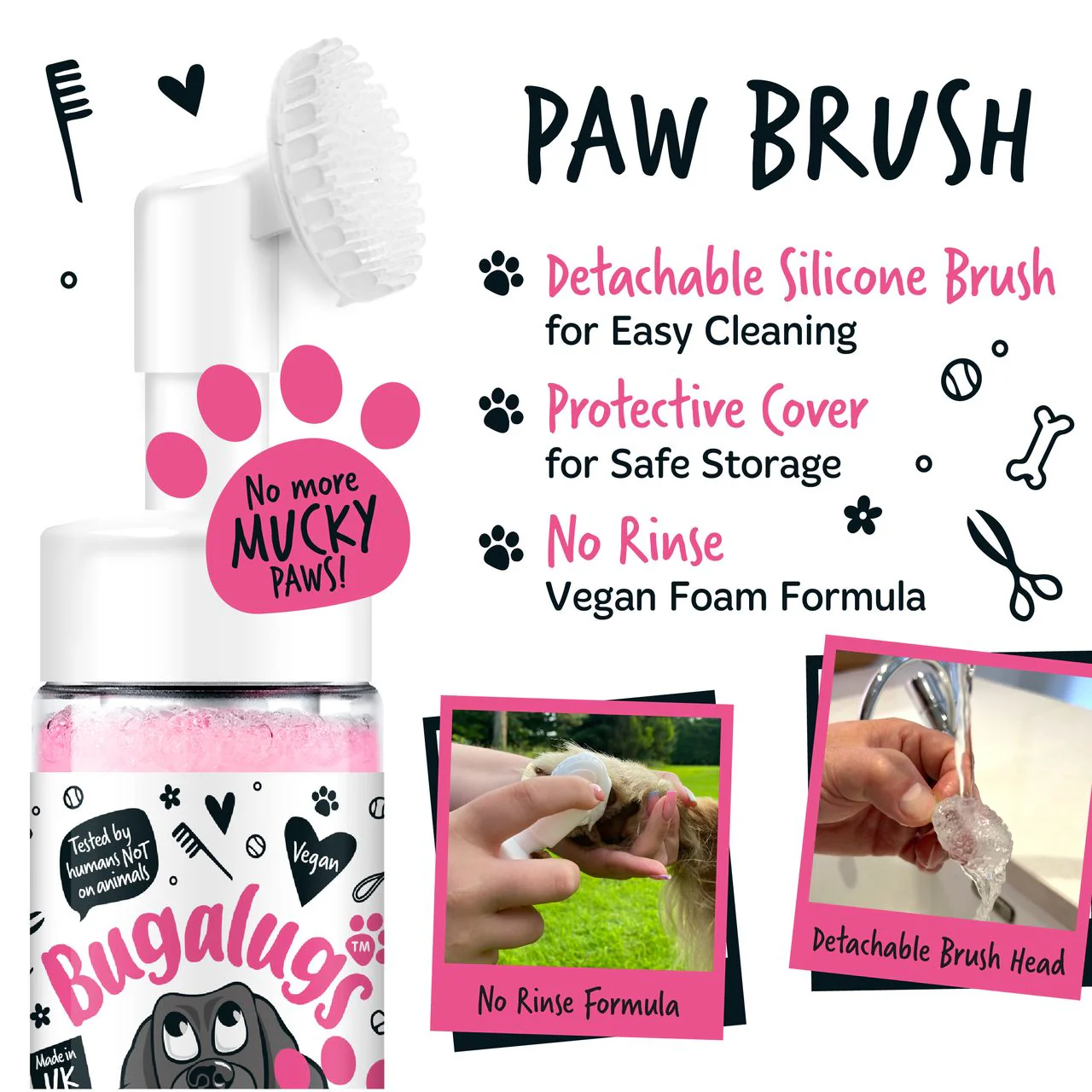 Bugalugs No Rinse Paw Cleaner Baby Fresh - Image 9