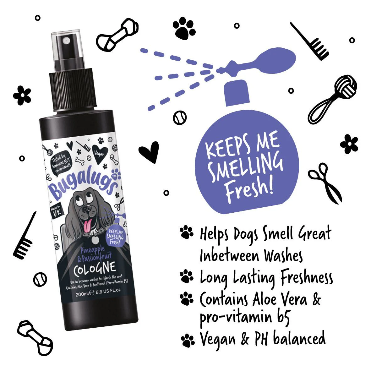 Bugalugs Pineapple & Passionfruit Dog Cologne - Image 2