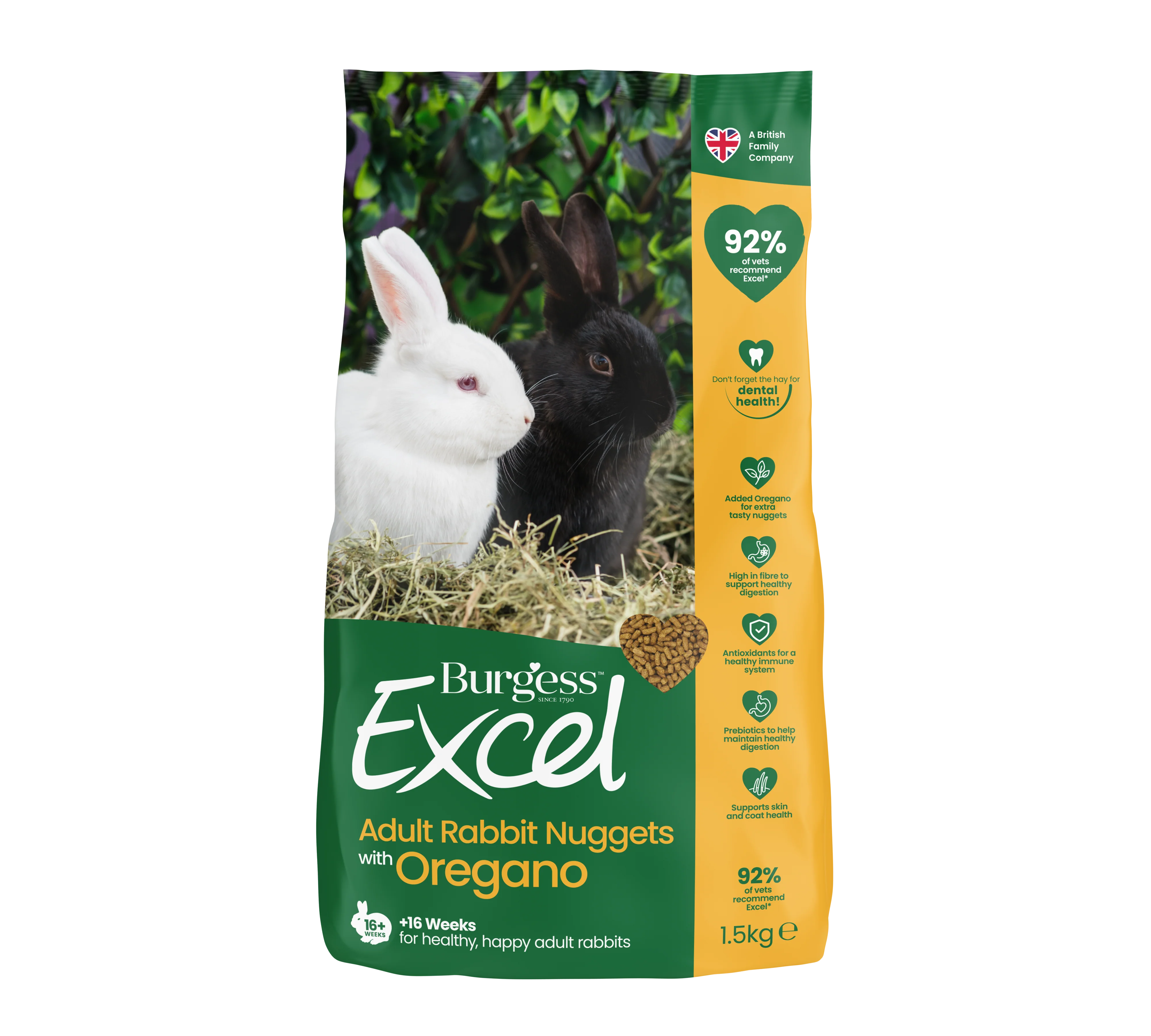 Burgess Excel Adult Rabbit Nuggets with Oregano 1.5kg