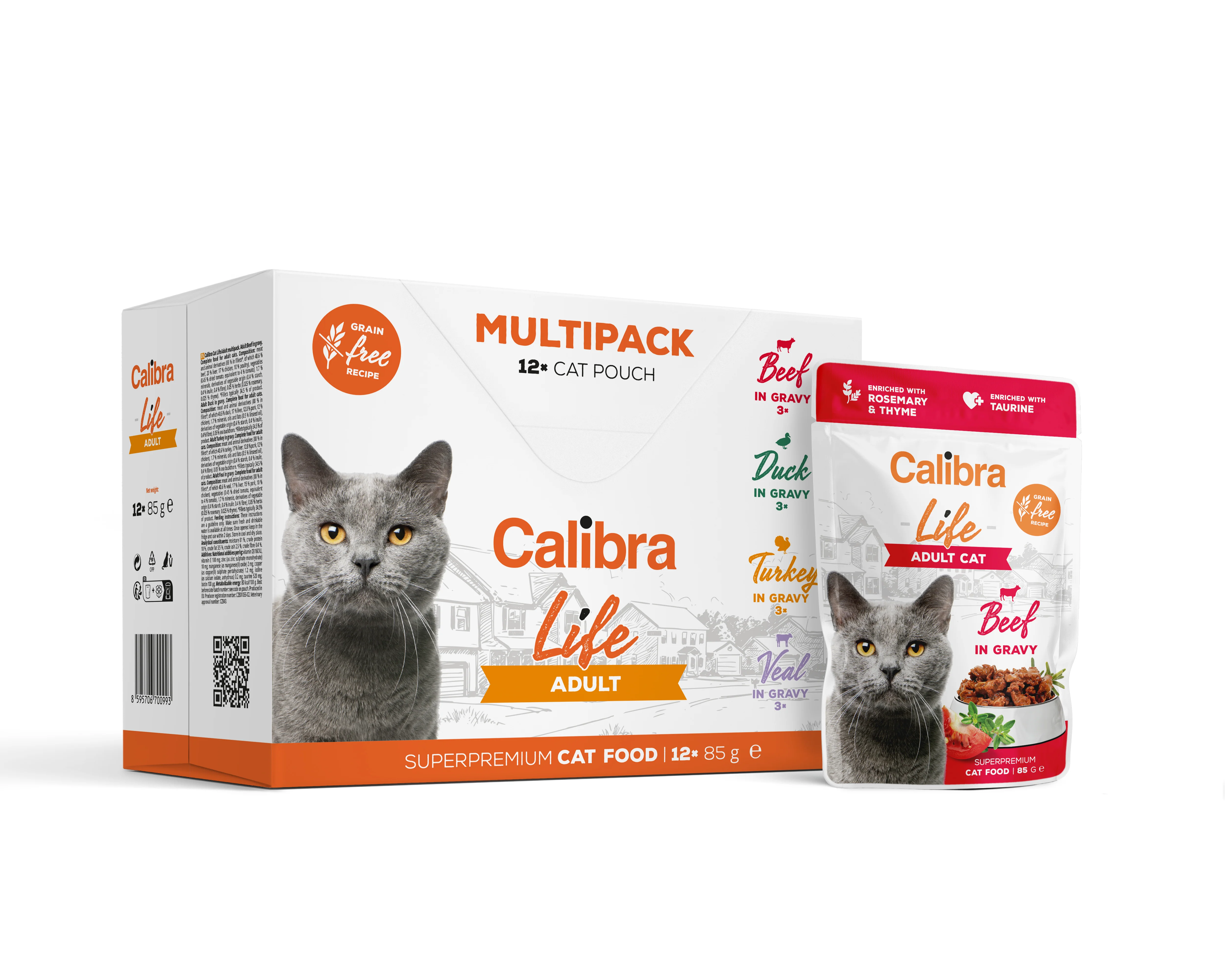 Calibra Cat Life Pouch Adult Multipack