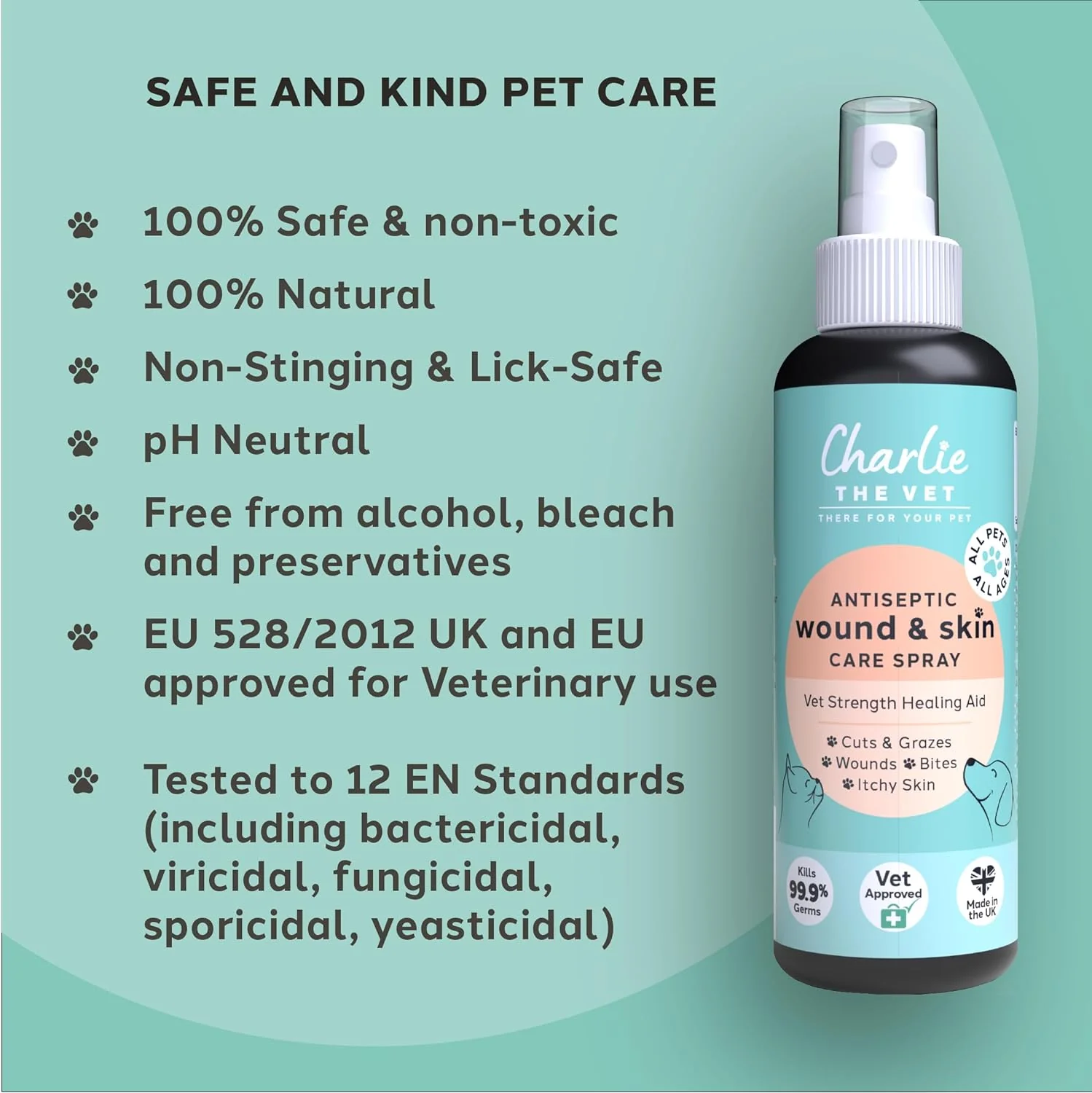 Charlie The Vet Antiseptic Wound & Skin Care Spray - Image 4