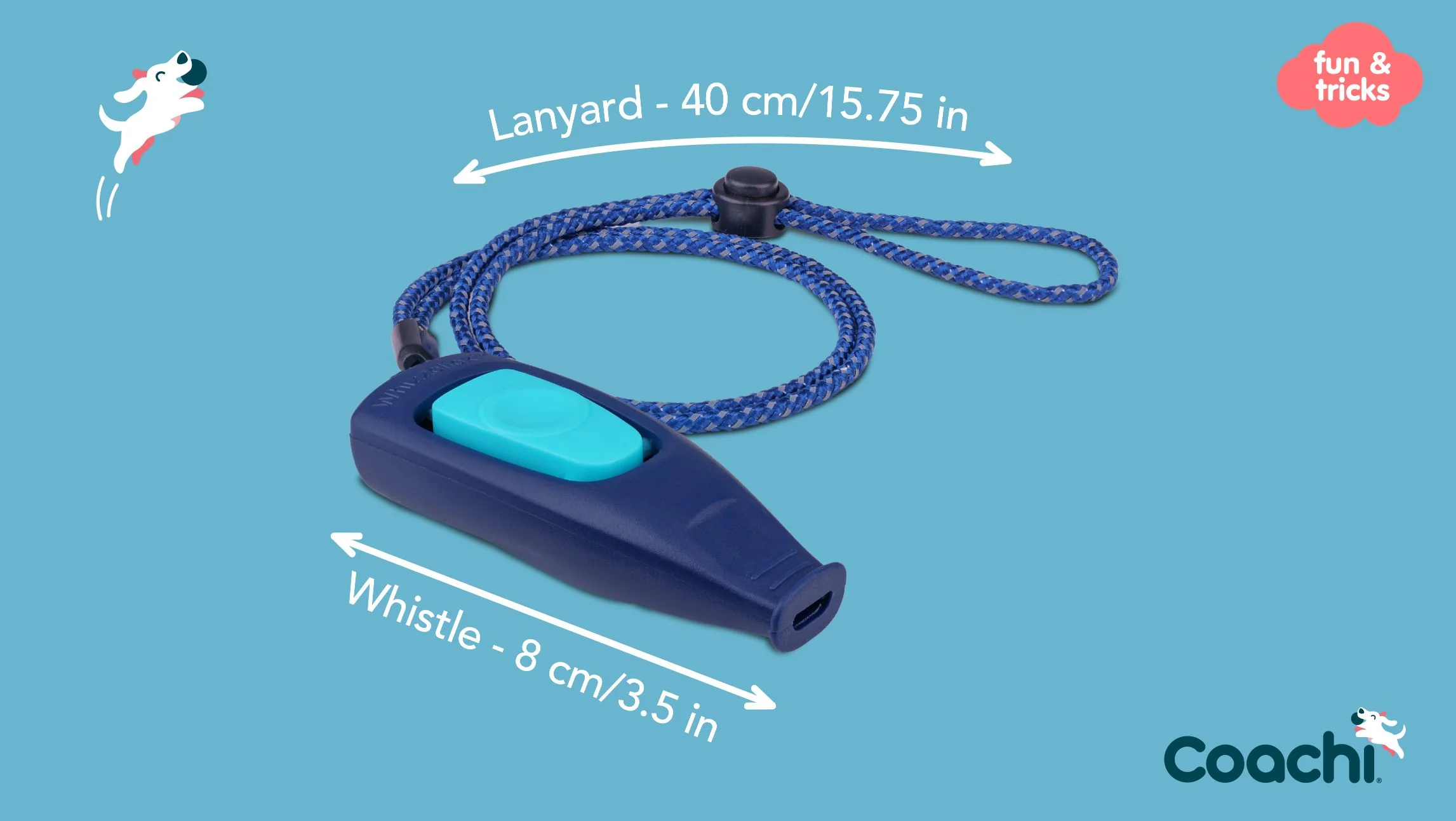 Coachi Whizzclick Light Blue with Navy Button - Image 6