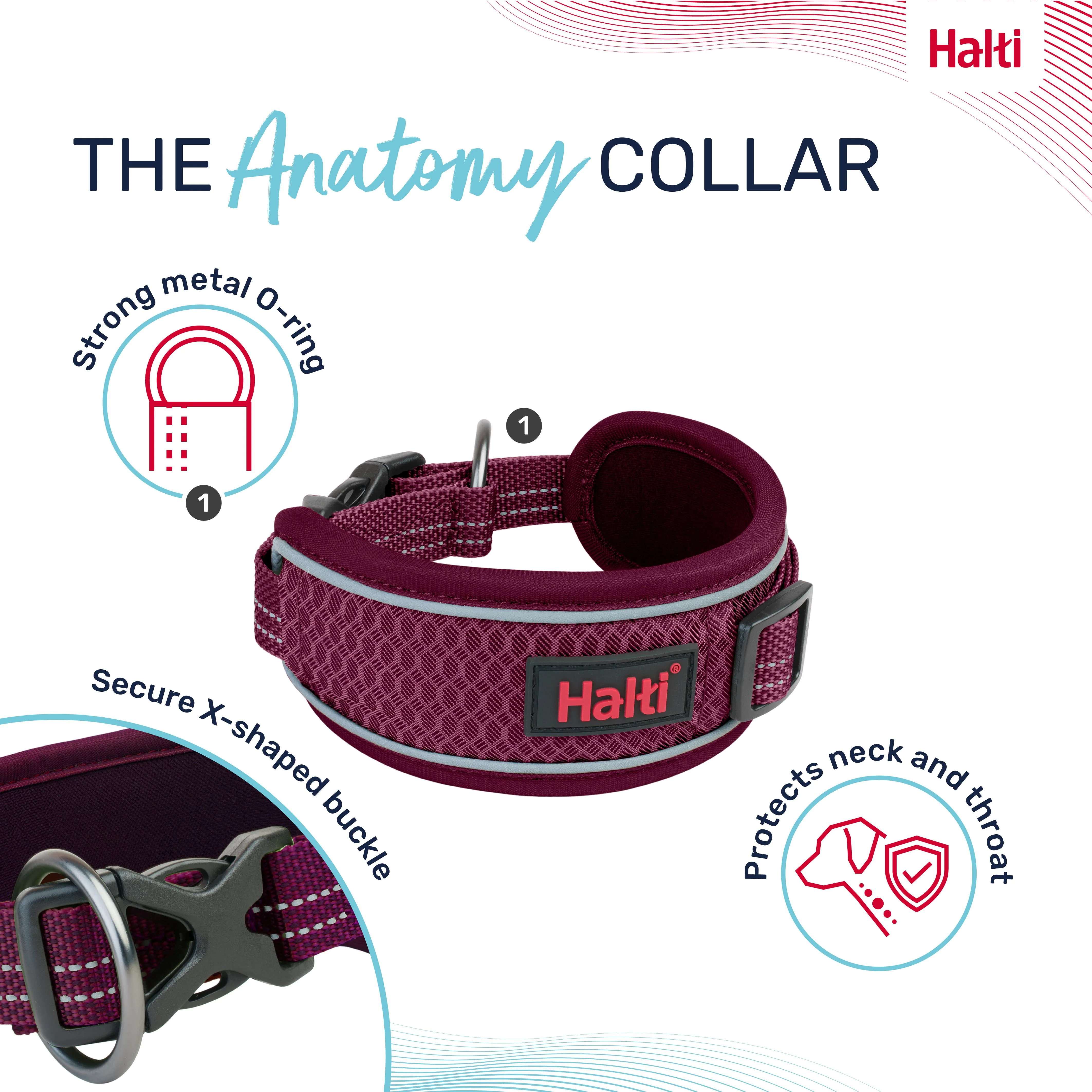 Halti Anatomy Collar Magenta (4 sizes) - Image 3