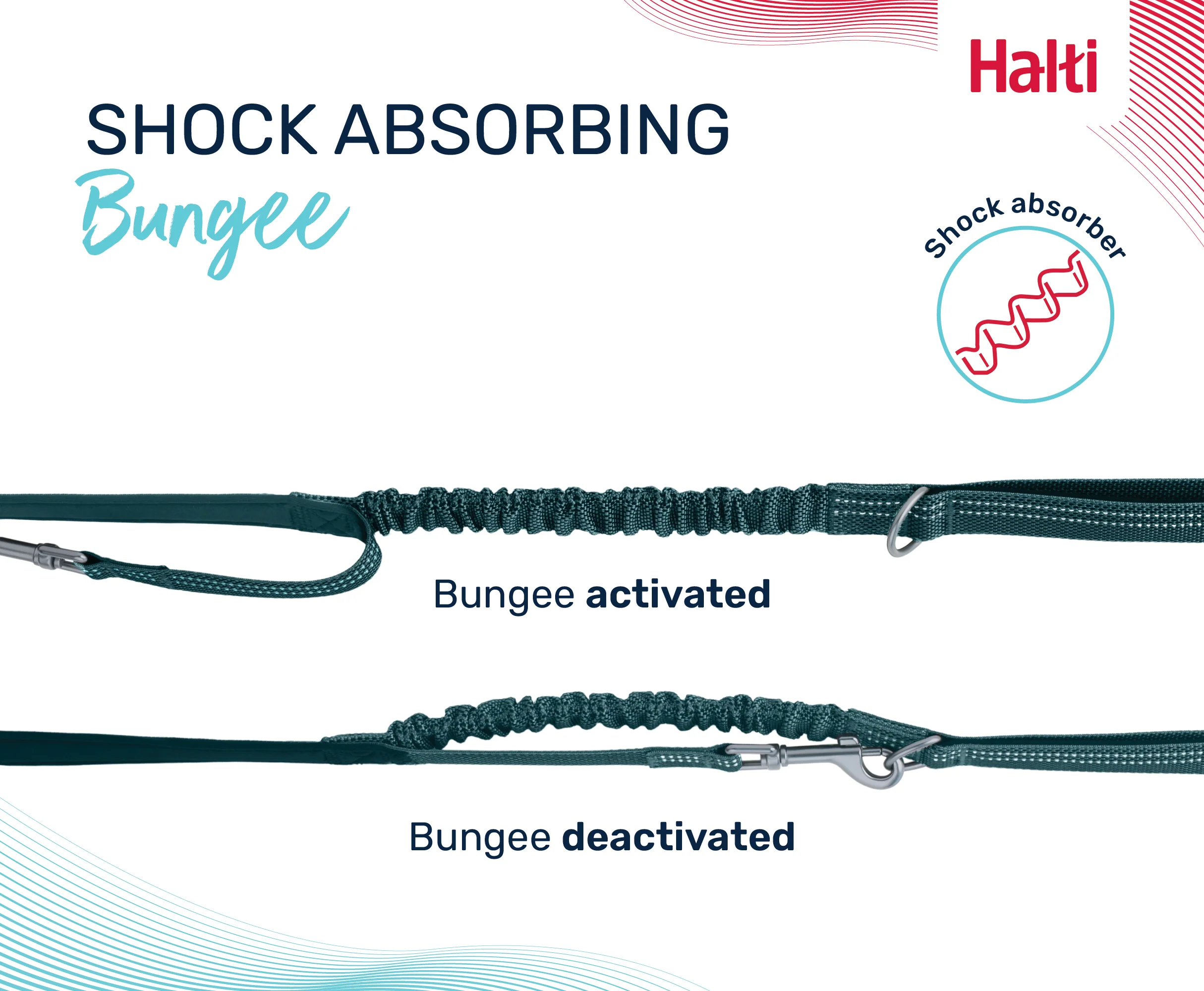 Halti Anatomy Multi Lead Teal (2 sizes) - Image 4
