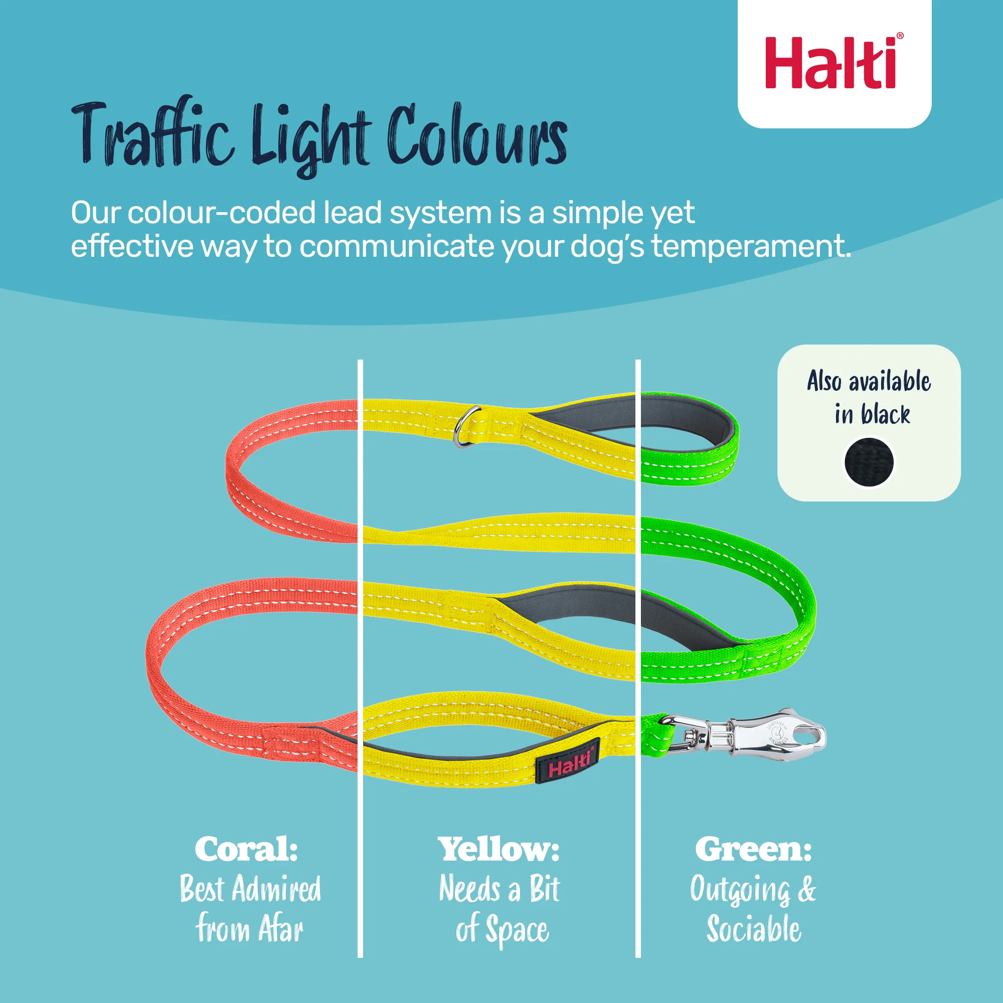 Halti BRIG Safety Lead Neon Coral Large - Image 4