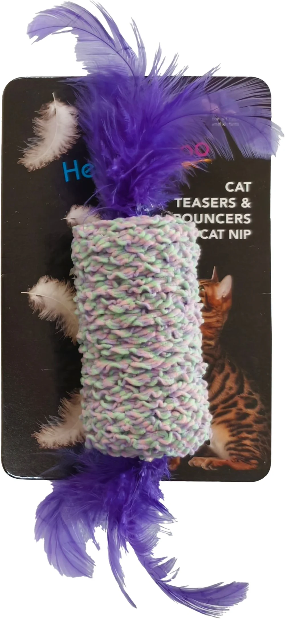 Hem and Boo Barrel with Feathers Cat Toy - Image 3