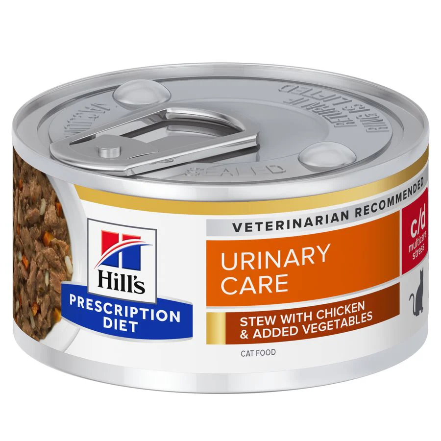 Hill's™ Prescription Diet™ c/d™ Multicare Stress Urinary Care Stew Cat Food with Chicken & added Vegetables can - Image 3