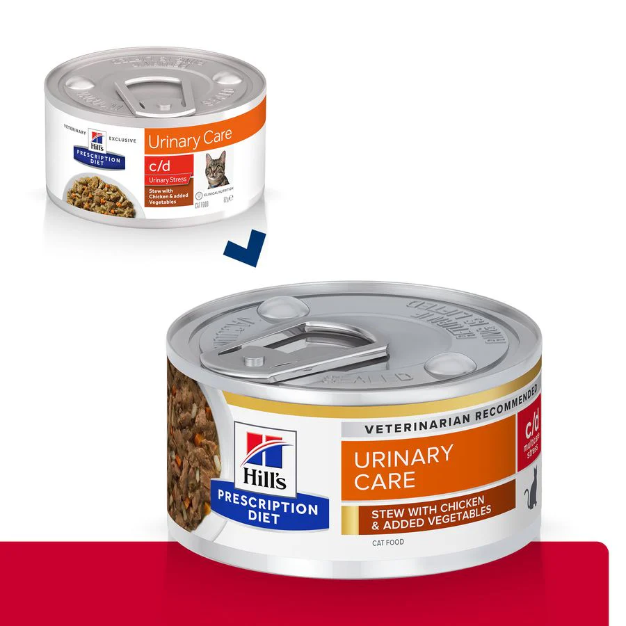 Hill's™ Prescription Diet™ c/d™ Multicare Stress Urinary Care Stew Cat Food with Chicken & added Vegetables can - Image 4
