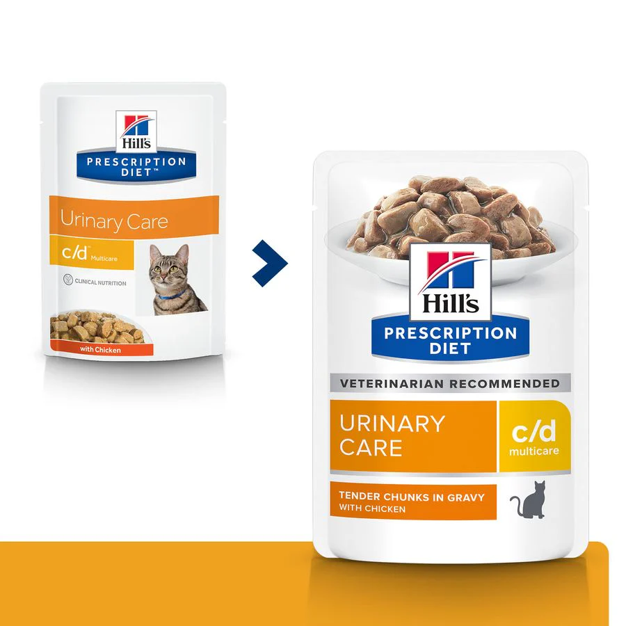 Hill's™ Prescription Diet™ c/d™ Multicare Urinary Care Wet Cat Food with Chicken 85g Pouch - Image 4