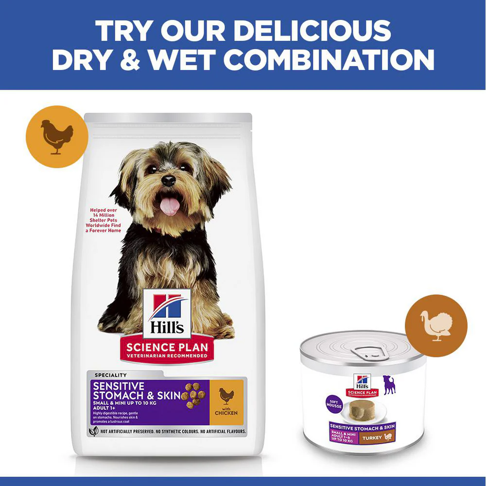 Hill's™ Science Plan Sensitive Stomach & Skin Adult Small & Mini Breed Dry Dog Food Chicken 6kg - Image 5