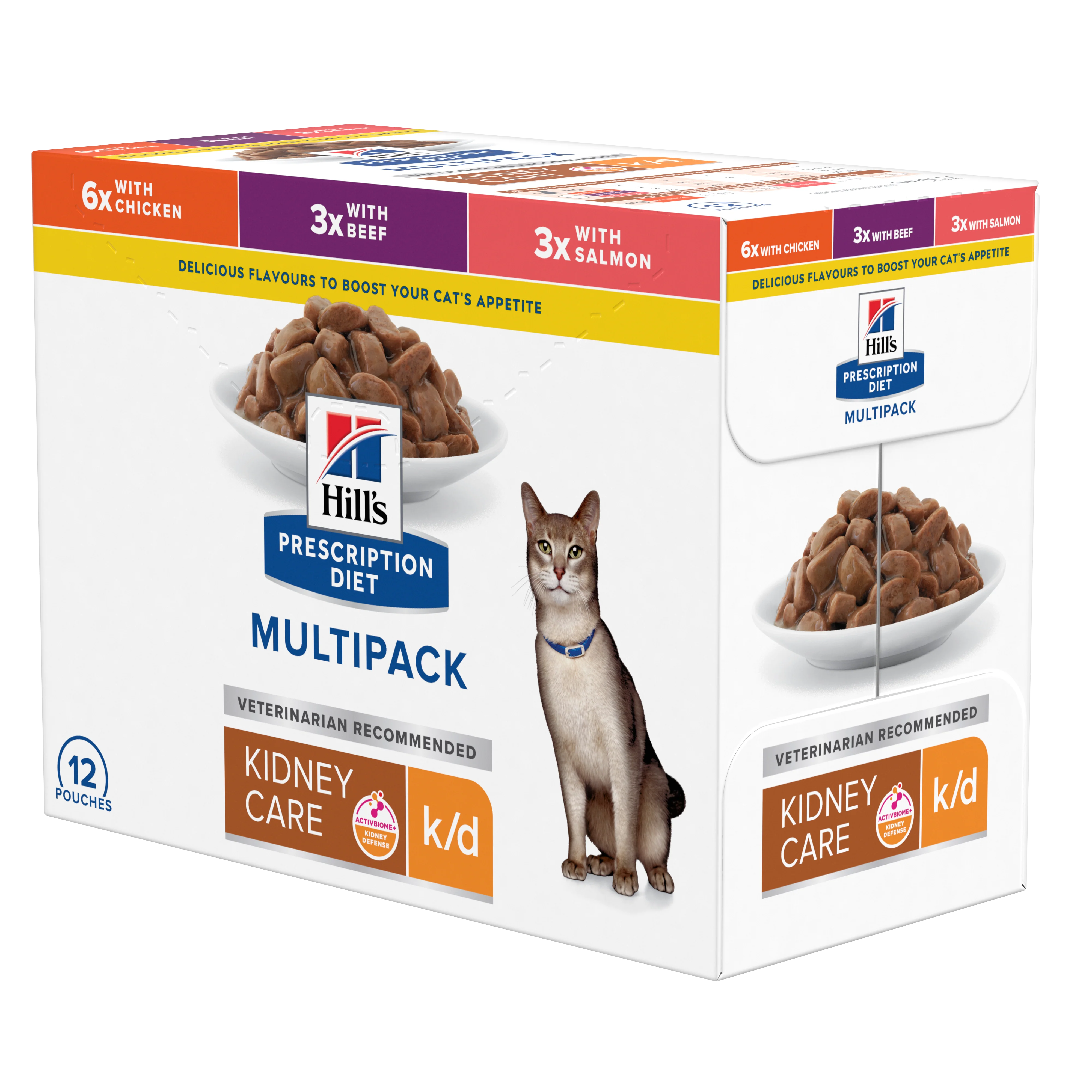 Hill's™ Prescription Diet™ k/d Kidney Care Wet Cat Food with Chicken, Beef, Salmon - Image 2