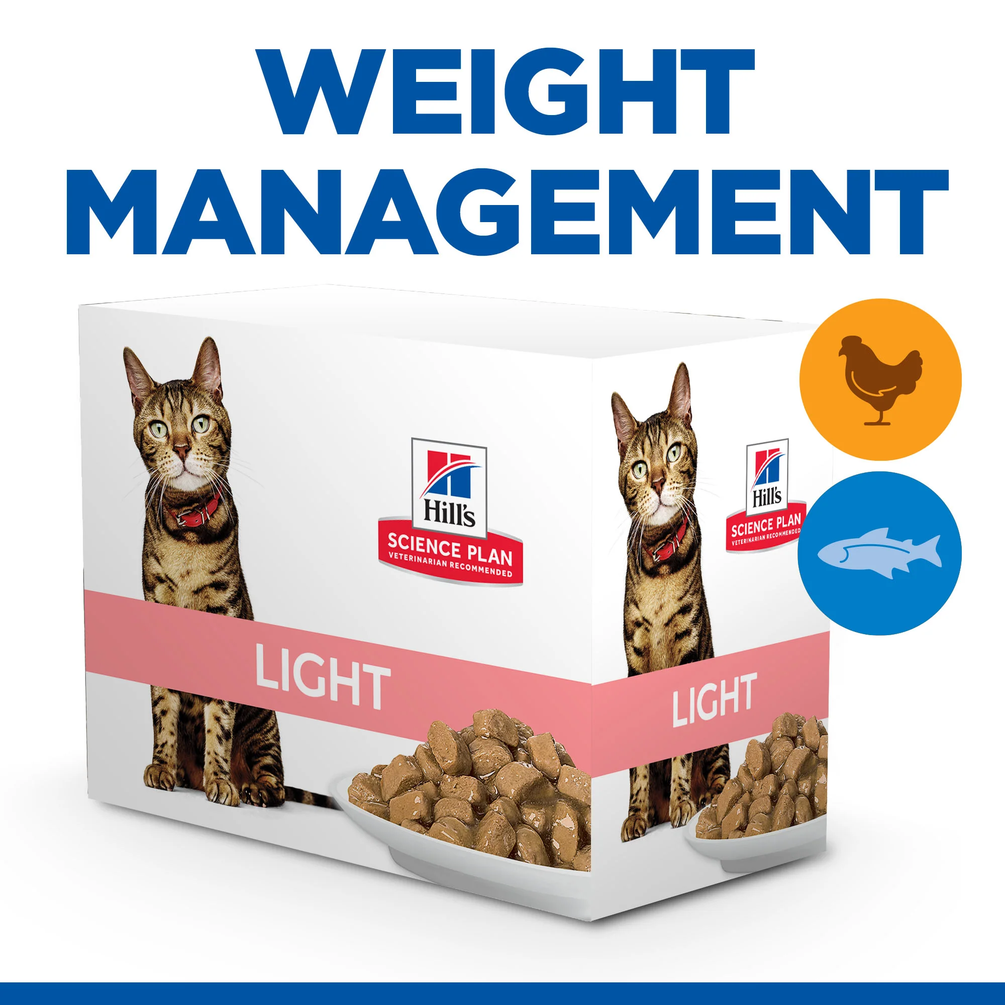 Hill's Science Plan Adult Light Wet Cat Food Multipack Chicken & Ocean Fish Flavour
