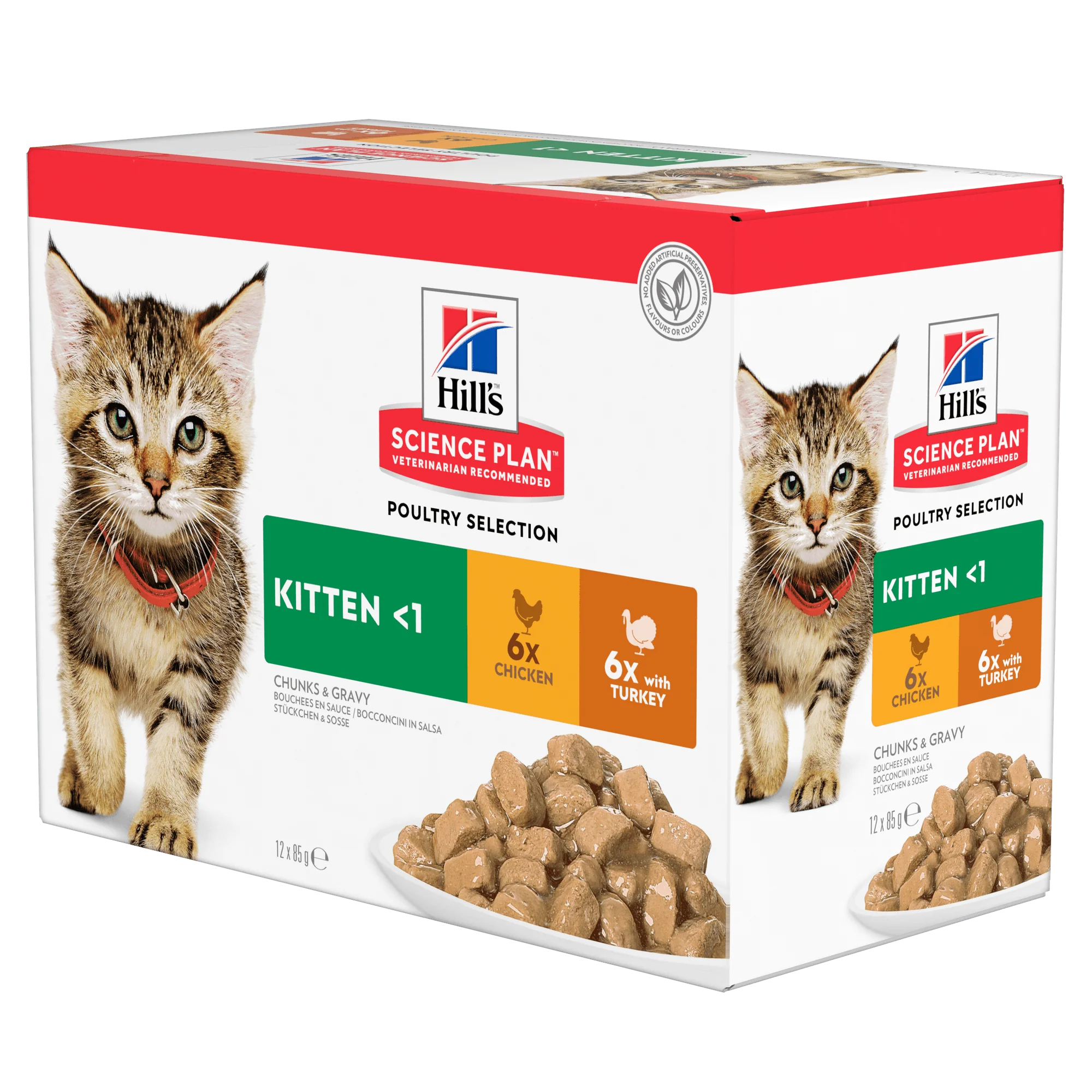 Hill's Science Plan Kitten Wet Food Multipack Chicken & Turkey Wet Pouch - Image 2