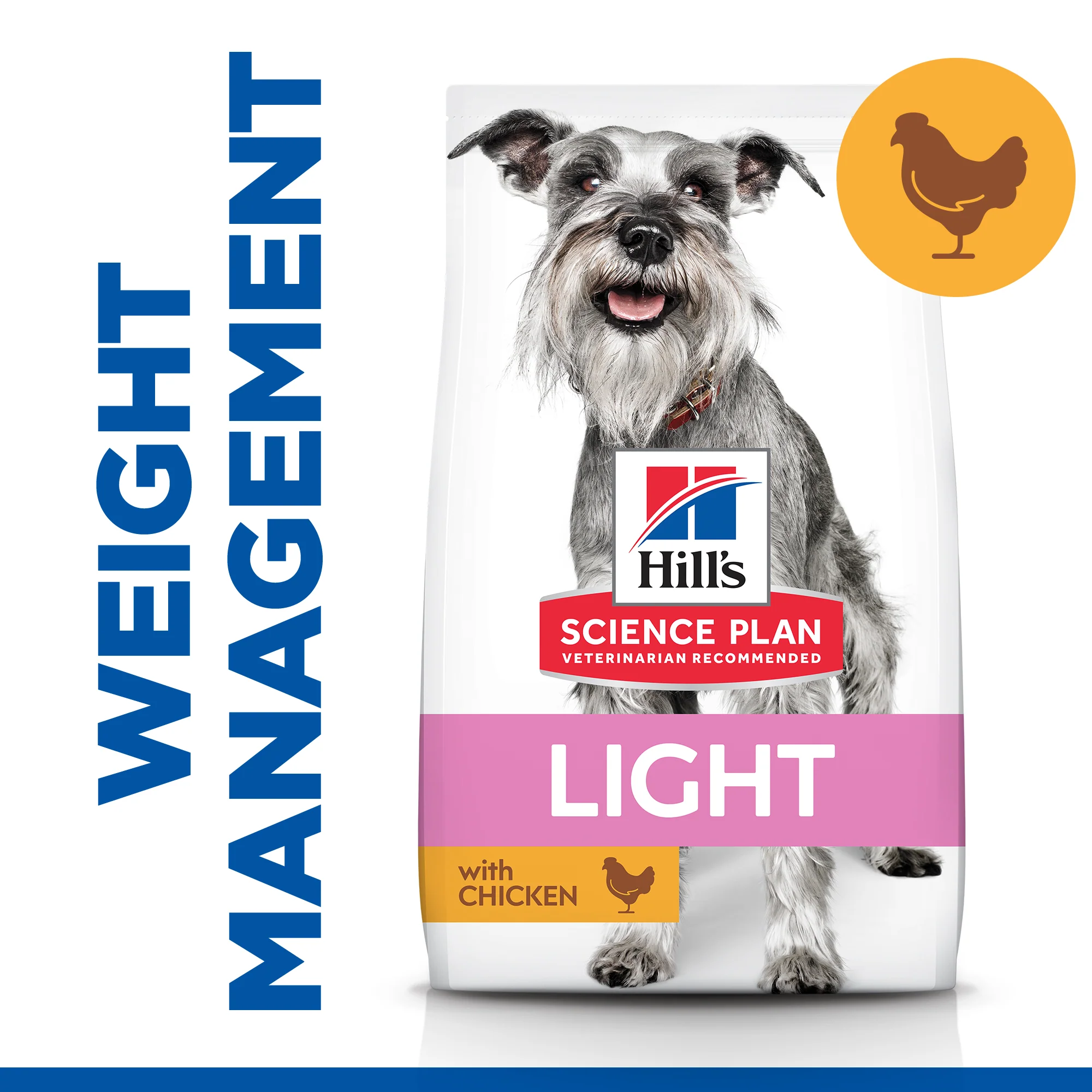 Hill'sâ„¢ Science Plan Mature Adult 7+ Light Small & Mini Dry Dog Food Chicken Flavour 2.5kg
