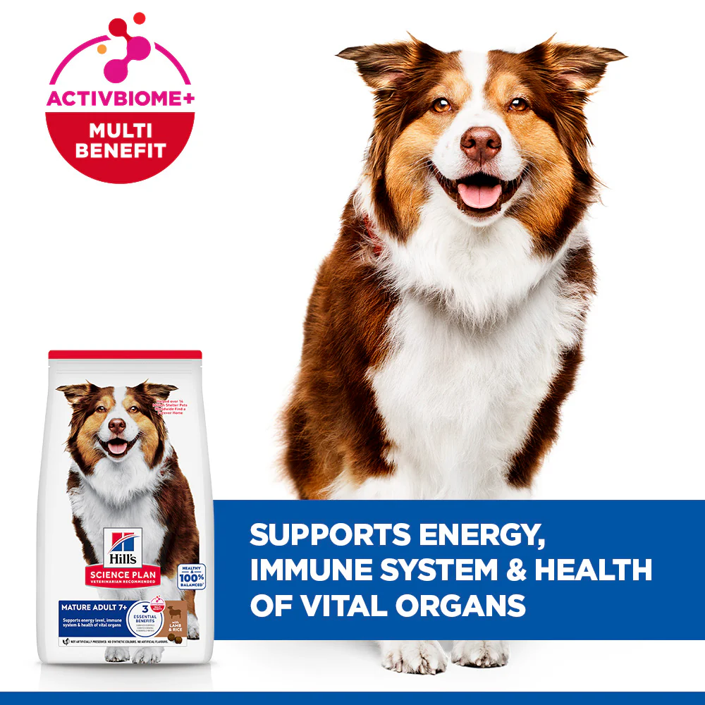 Hill's™ Science Plan Mature Adult 7+ Medium Dry Dog Food Lamb & Rice Flavour 14kg - Image 4