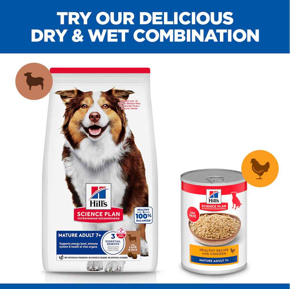 Hill's™ Science Plan Mature Adult 7+ Medium Dry Dog Food Lamb & Rice Flavour 14kg - Image 5