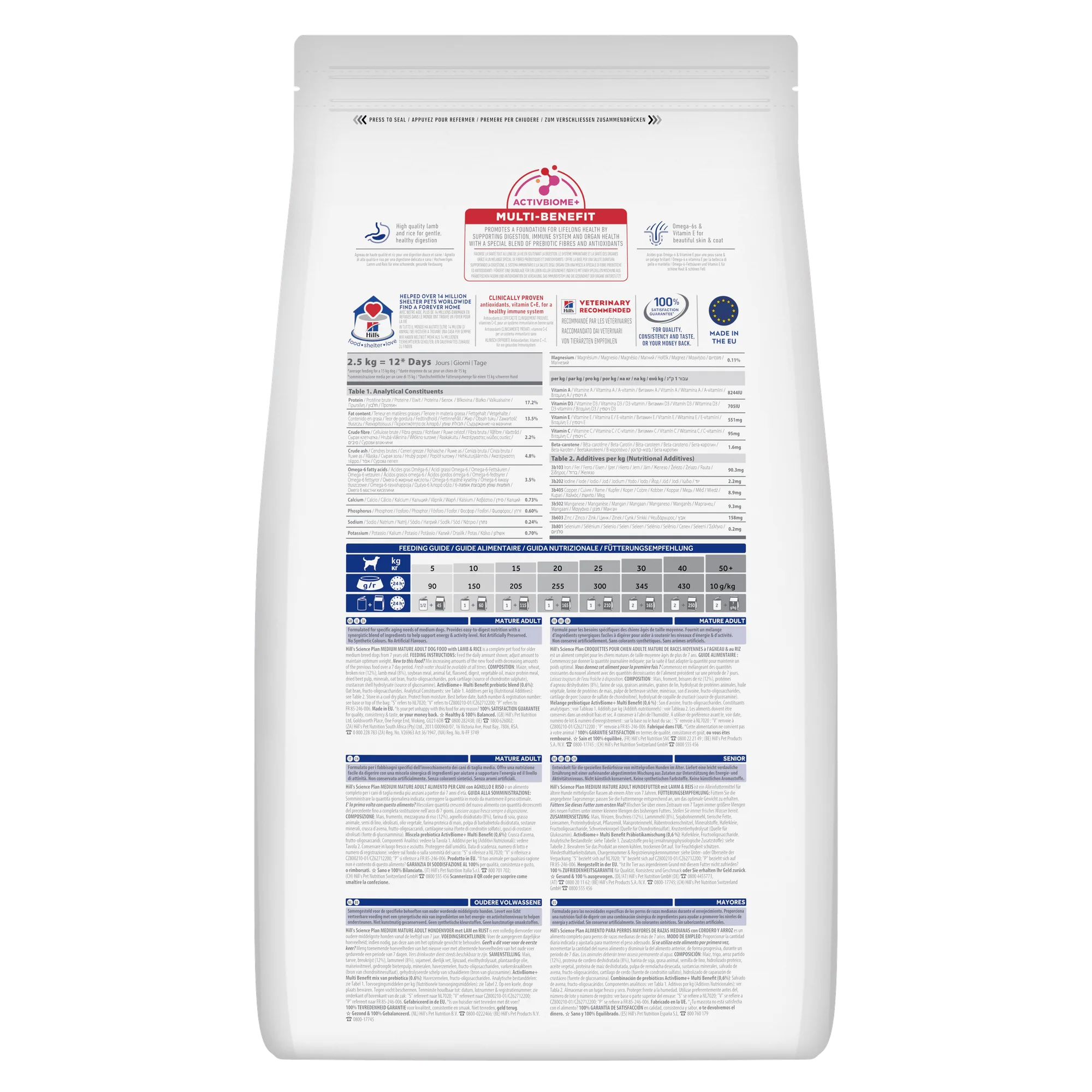 Hill's™ Science Plan Mature Adult 7+ Medium Dry Dog Food Lamb & Rice Flavour 14kg - Image 8