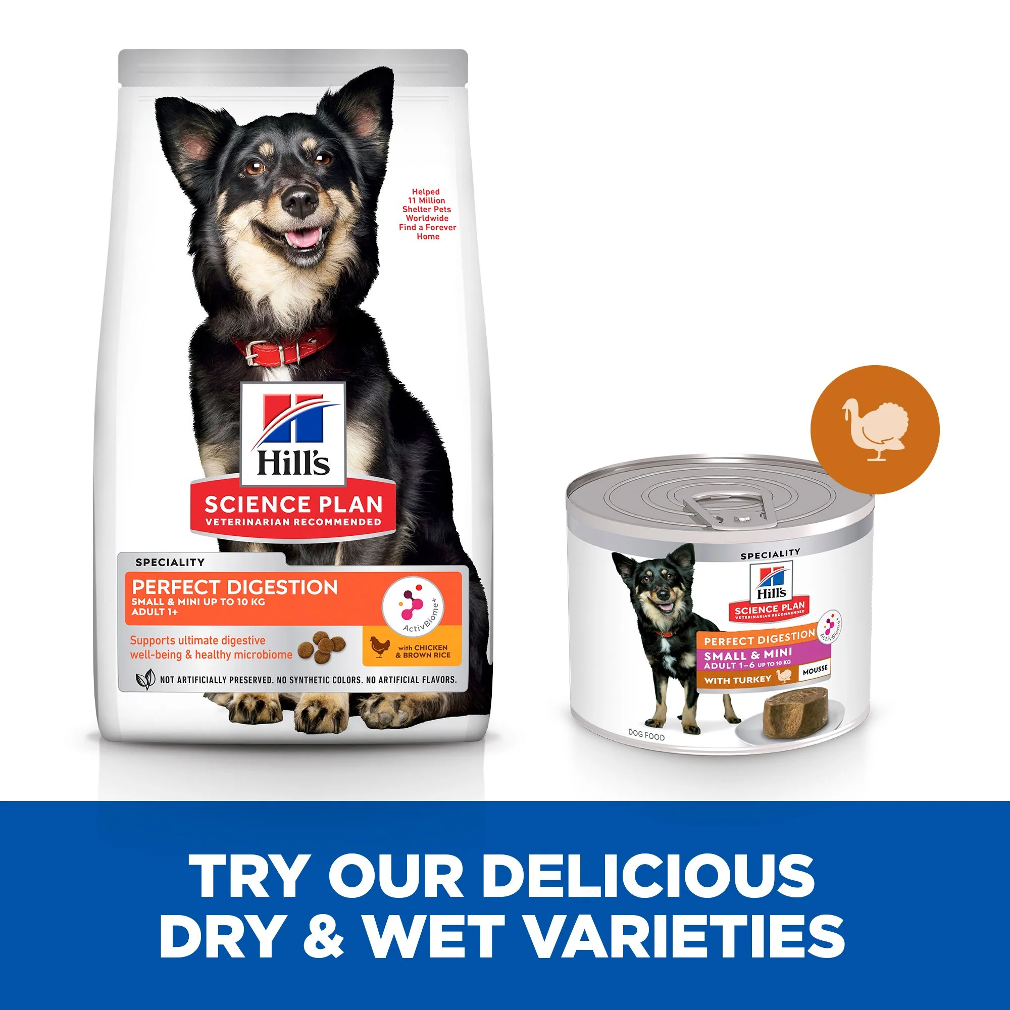 Hill's™ Science Plan Perfect Digestion Adult Small & Mini Dog Mousse with Turkey - Image 5