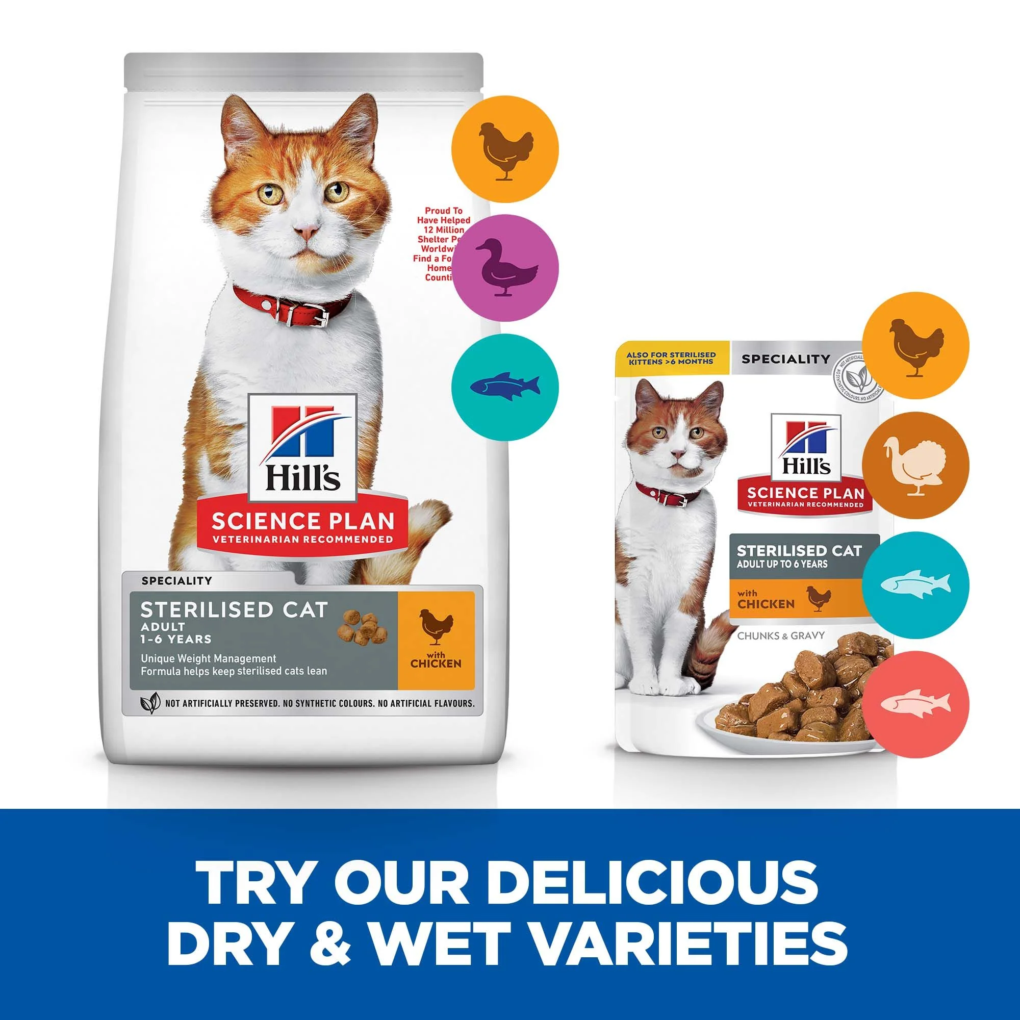 Hill's™ Science Plan Sterilised Adult Wet Cat Food Chicken, Salmon, Trout & Turkey - Image 4