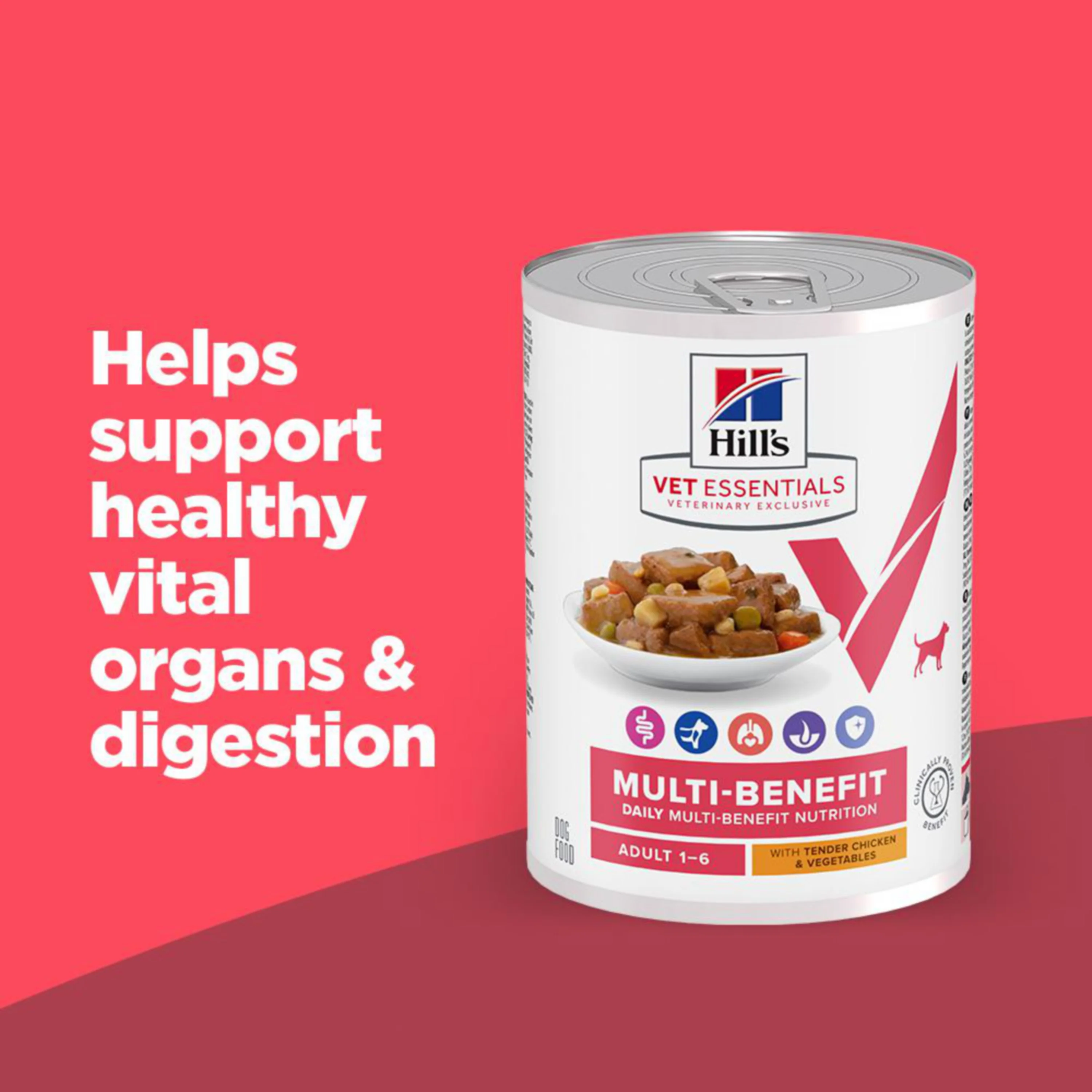 Hill's™ VET ESSENTIALS™ MULTI-BENEFIT Adult Wet Dog Food with Tender Chicken & Vegetables - Image 4