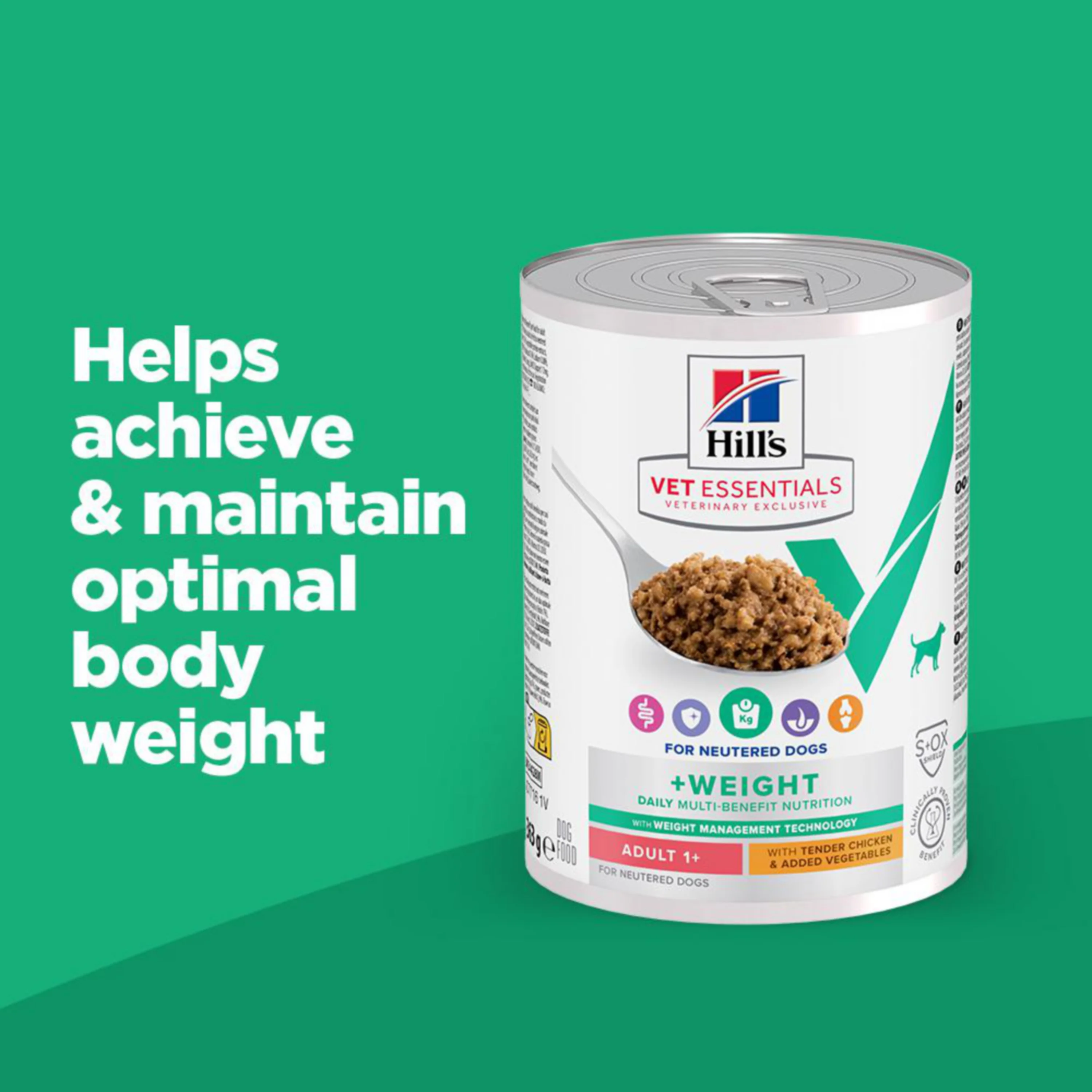 Hill's™ VET ESSENTIALS™ MULTI-BENEFIT + WEIGHT Adult 1+ Wet Dog Food with Tender Chicken - Image 2