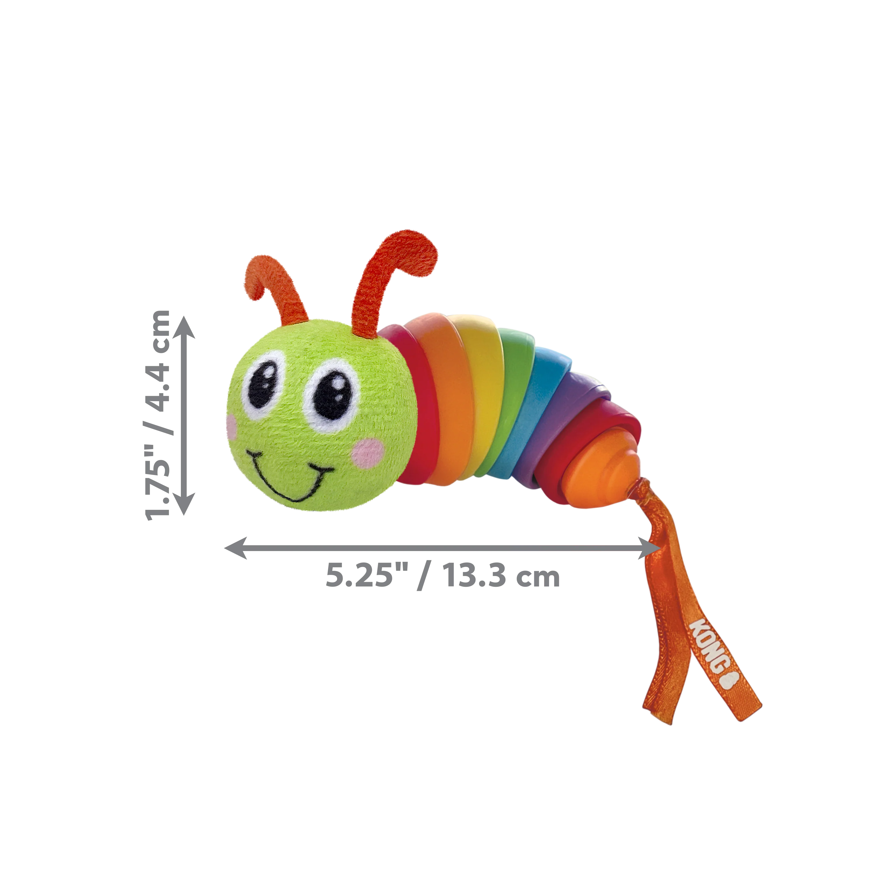 KONG Bat-A-Bout Clackz Caterpillar Cat Toy - Image 4