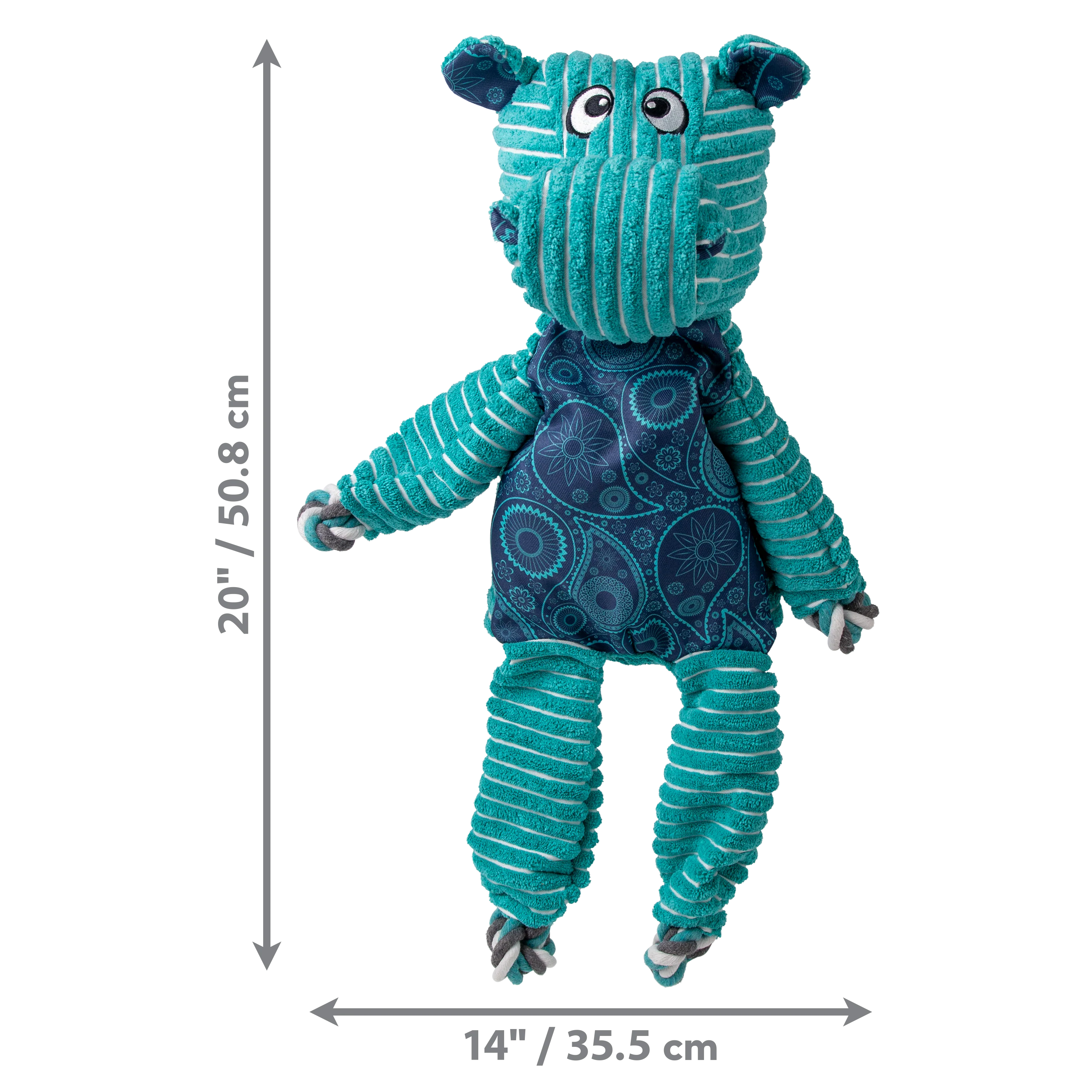 KONG Floppy Knots Hippo Dog Toy Jumbo XL - Image 7