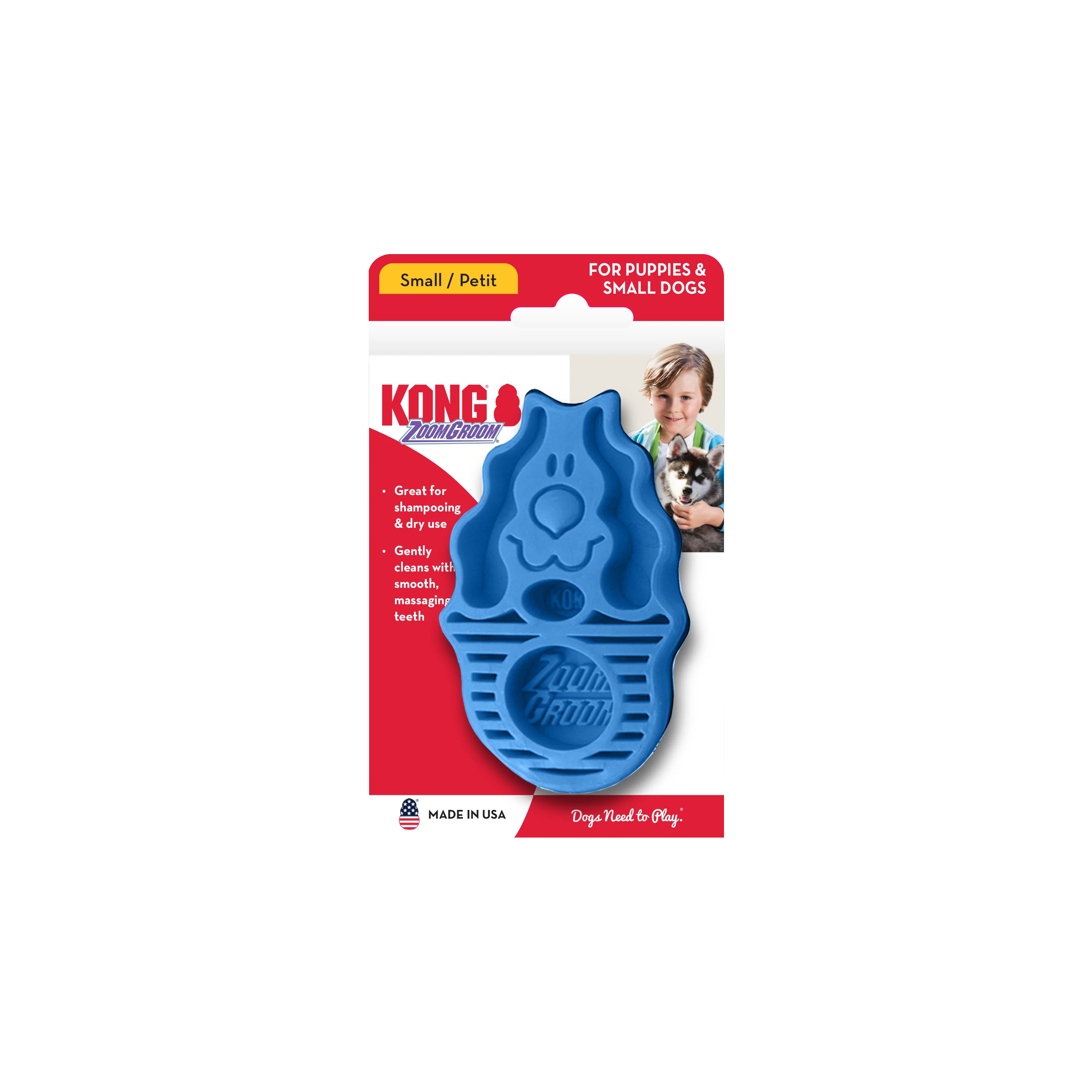 KONG ZoomGroom™ Boysenberry For Dogs