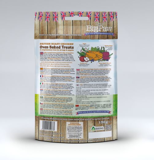Little BigPaw British Roast Chicken Oven Baked Treats - Image 2
