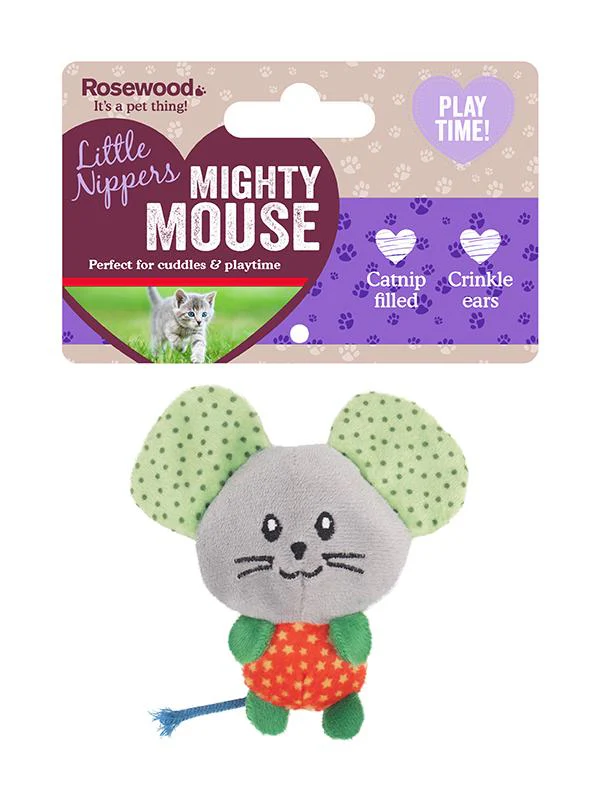 Little Nippers Mighty Mouse Kitten Toy - Image 2