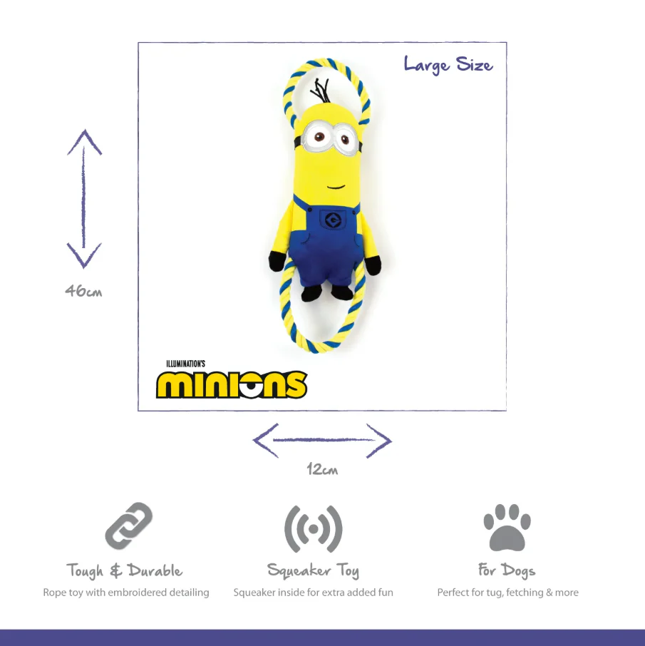 Minion Double Tug Large Kevin Dog Toy - Image 3