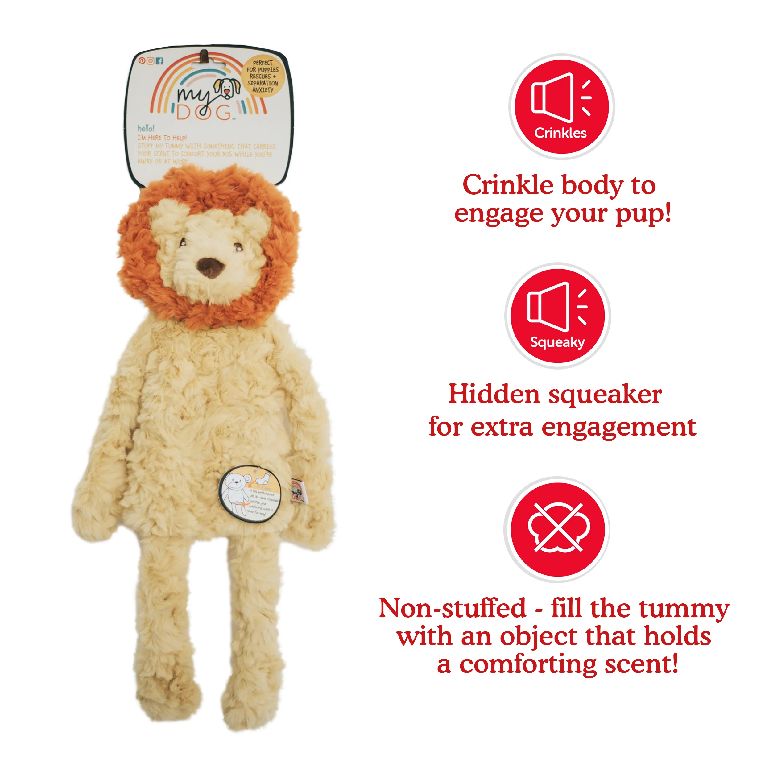 My Dog Lion Dog Toy - Image 4