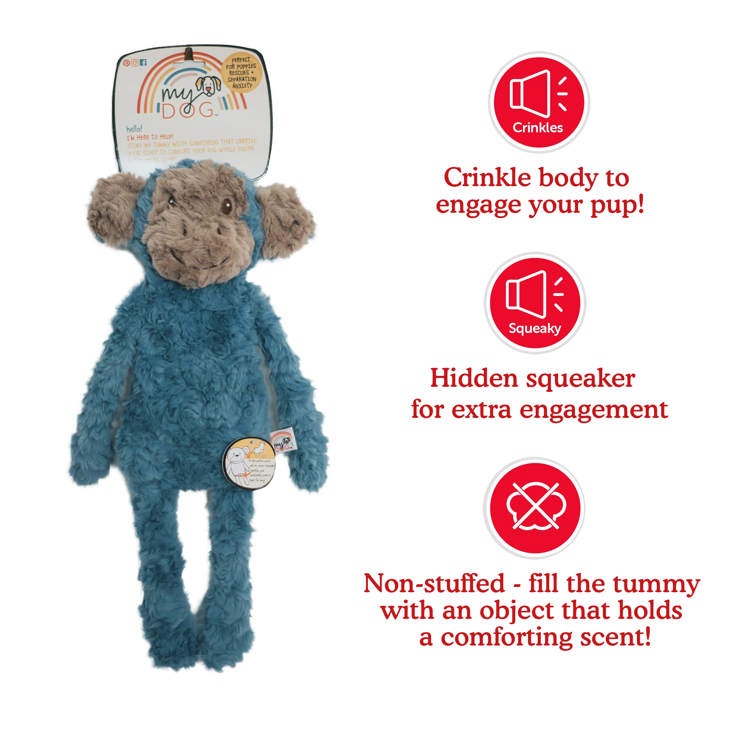 My Dog Monkey Dog Toy - Image 4