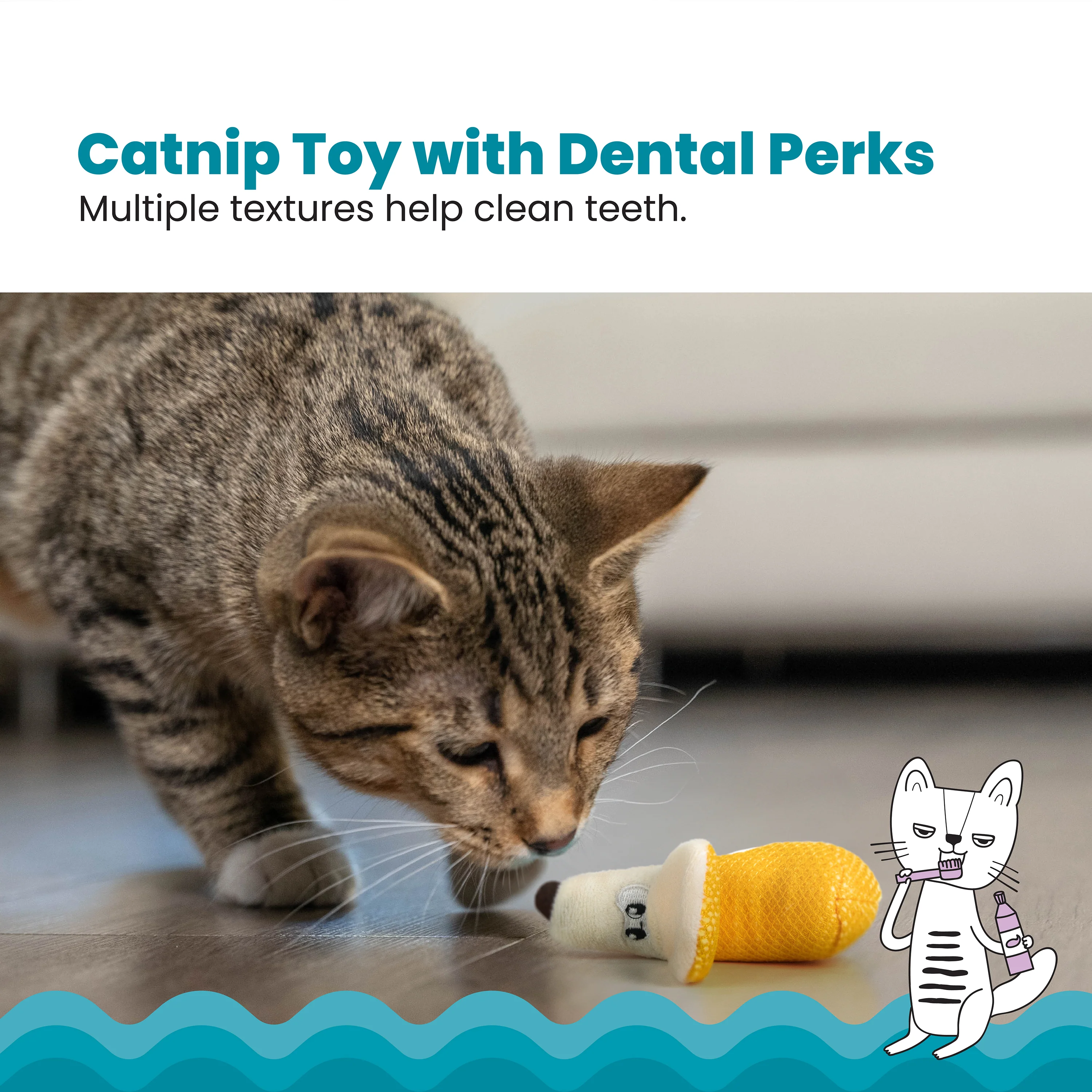 Nina Ottosson Catstages Dental Banana Cat Toy - Image 4