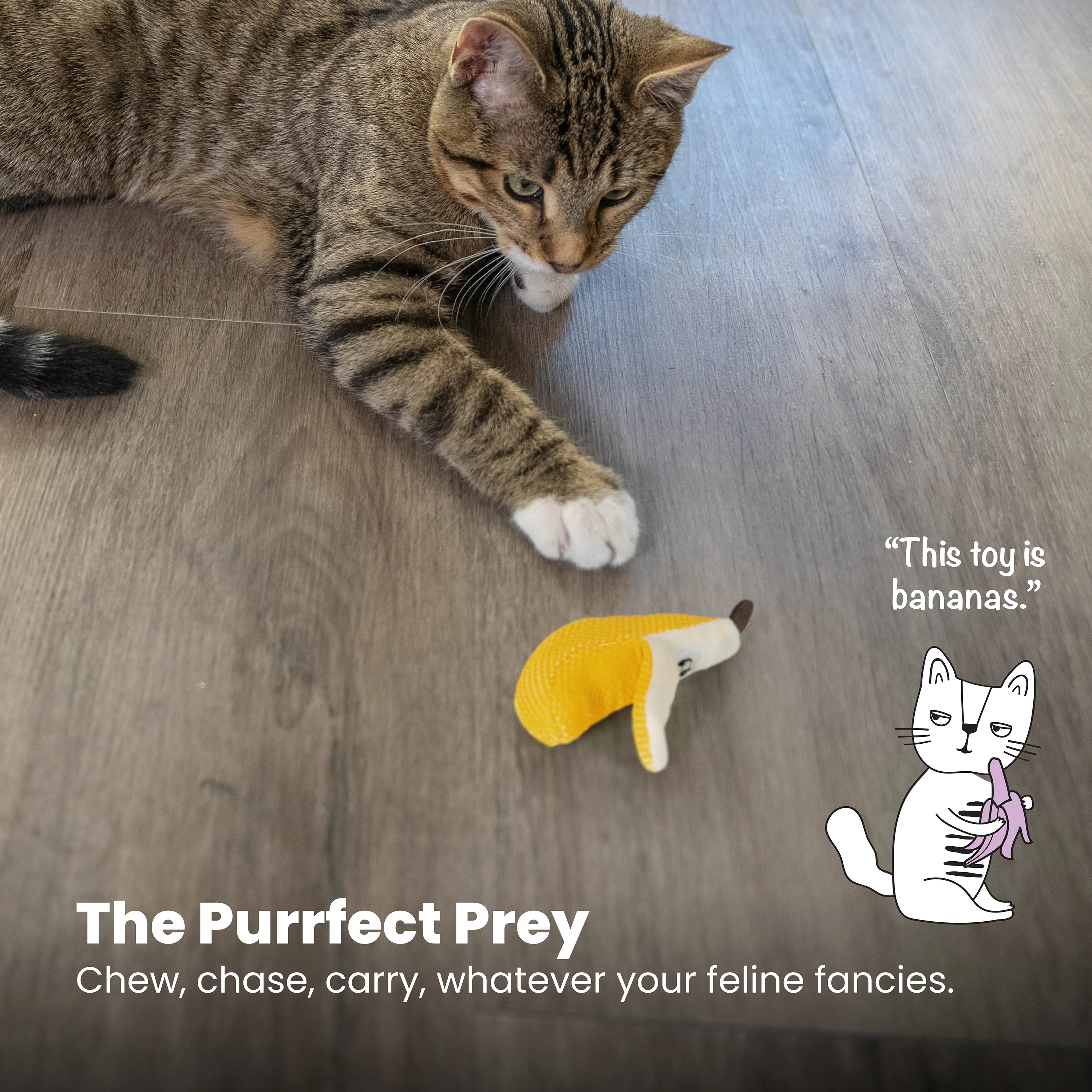 Nina Ottosson Catstages Dental Banana Cat Toy - Image 5
