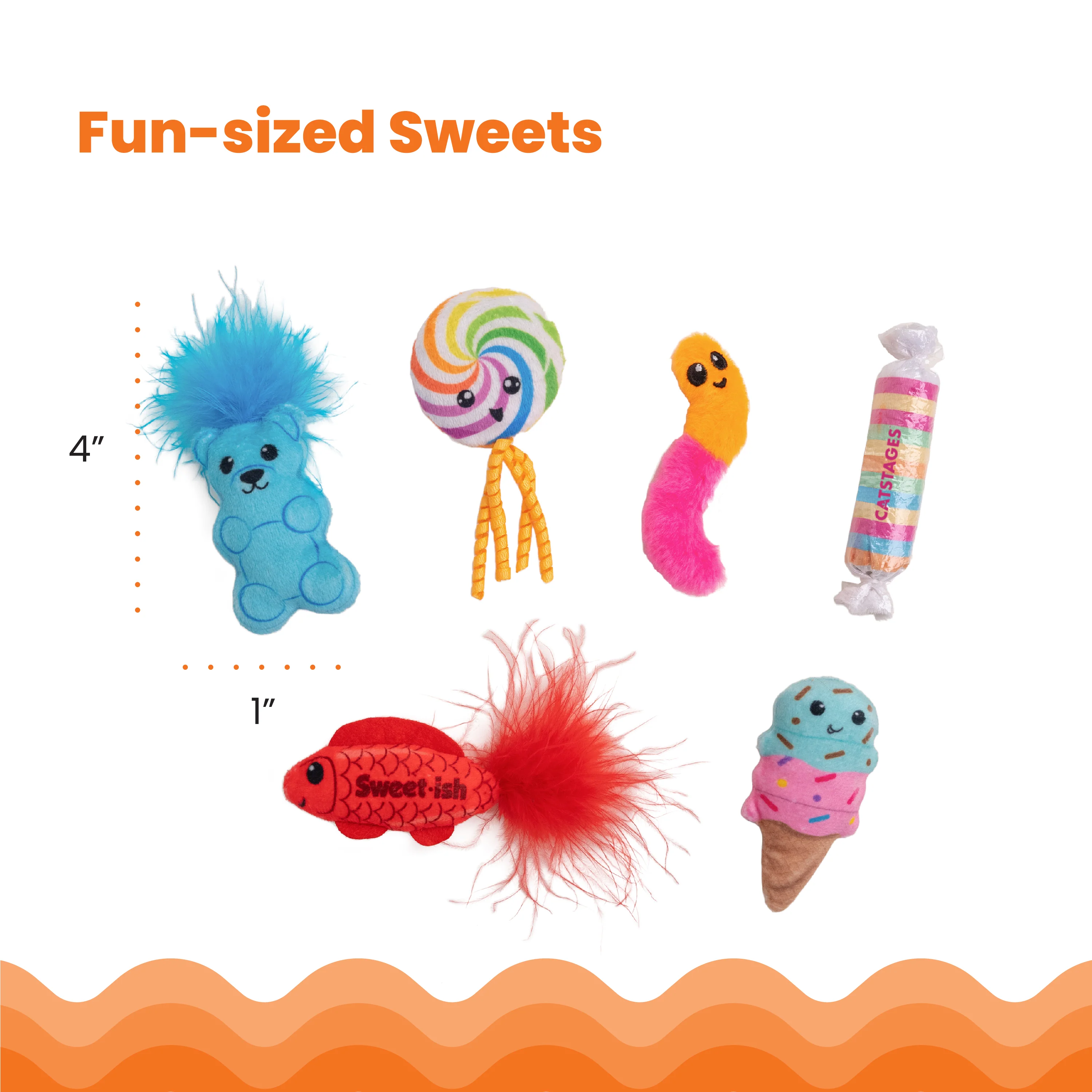 Nina Ottosson Catstages Kitty Sweet Treats 6 pack Cat Toys - Image 2