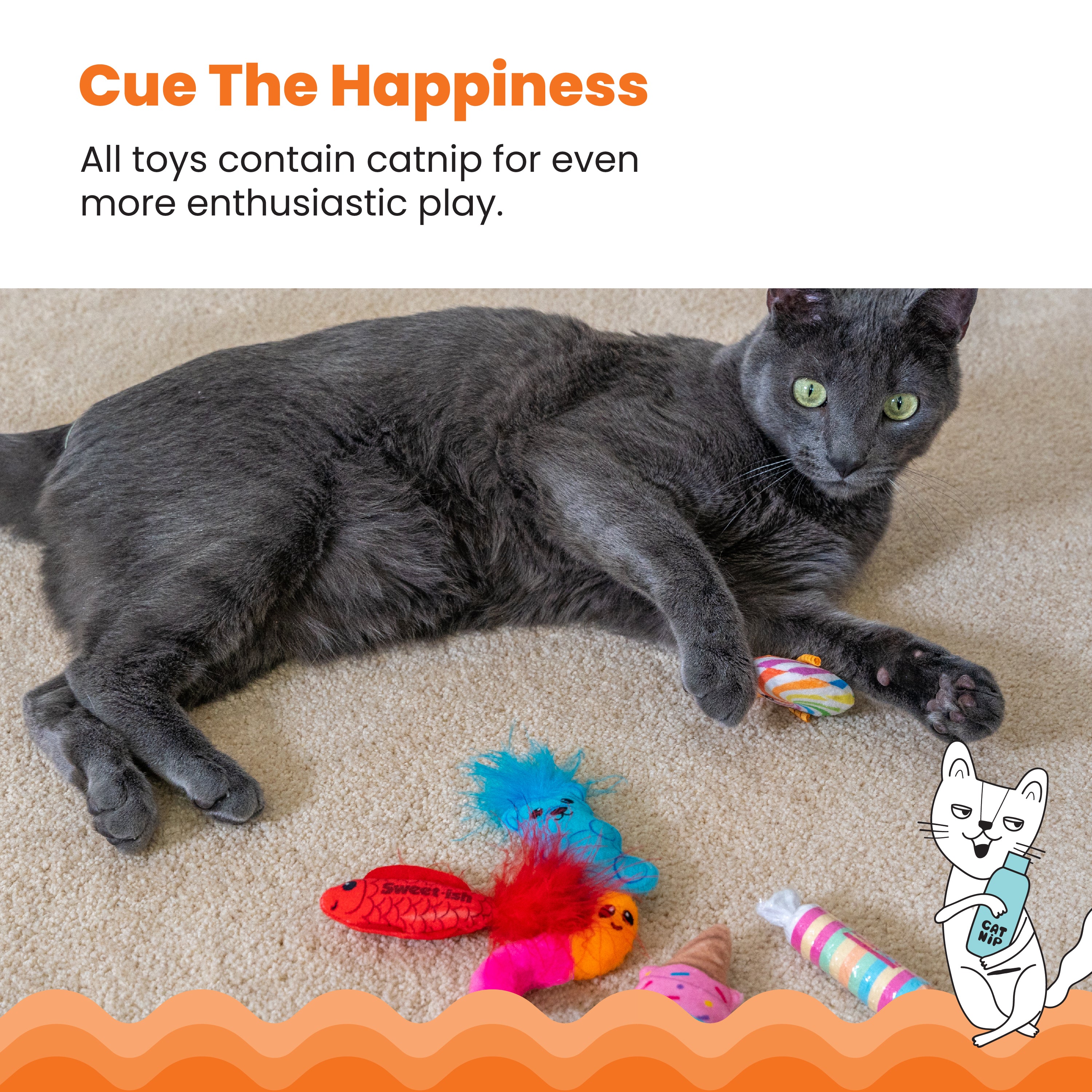 Nina Ottosson Catstages Kitty Sweet Treats 6 pack Cat Toys - Image 3