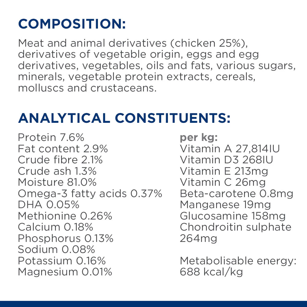 Hills Prescription Diet Metabolic + Mobility Wet cat Food with Chicken - Image 6